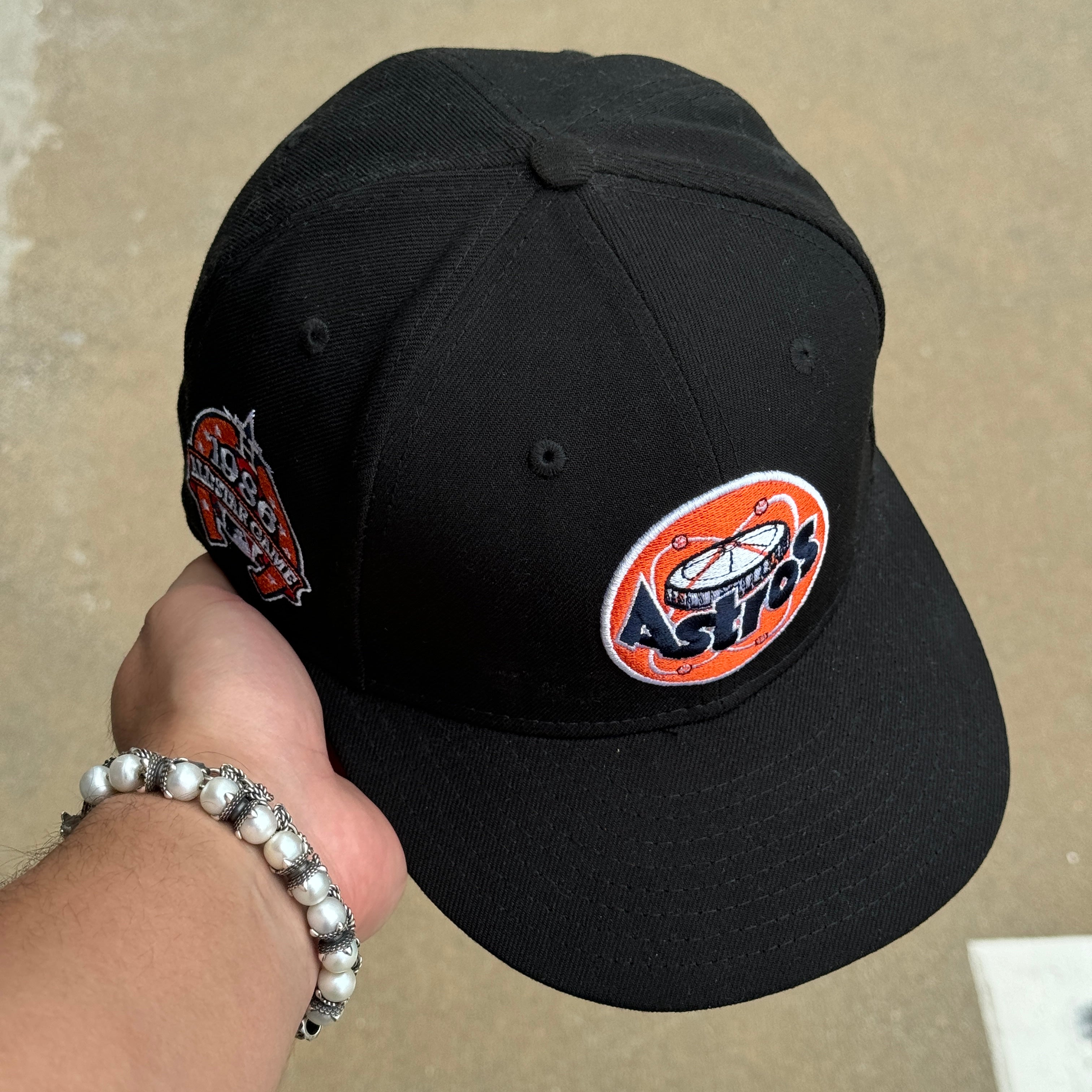 USED 1/4 Black Houston Astros 1986 All Star Game 59fifty New Era Fitted Hat Cap