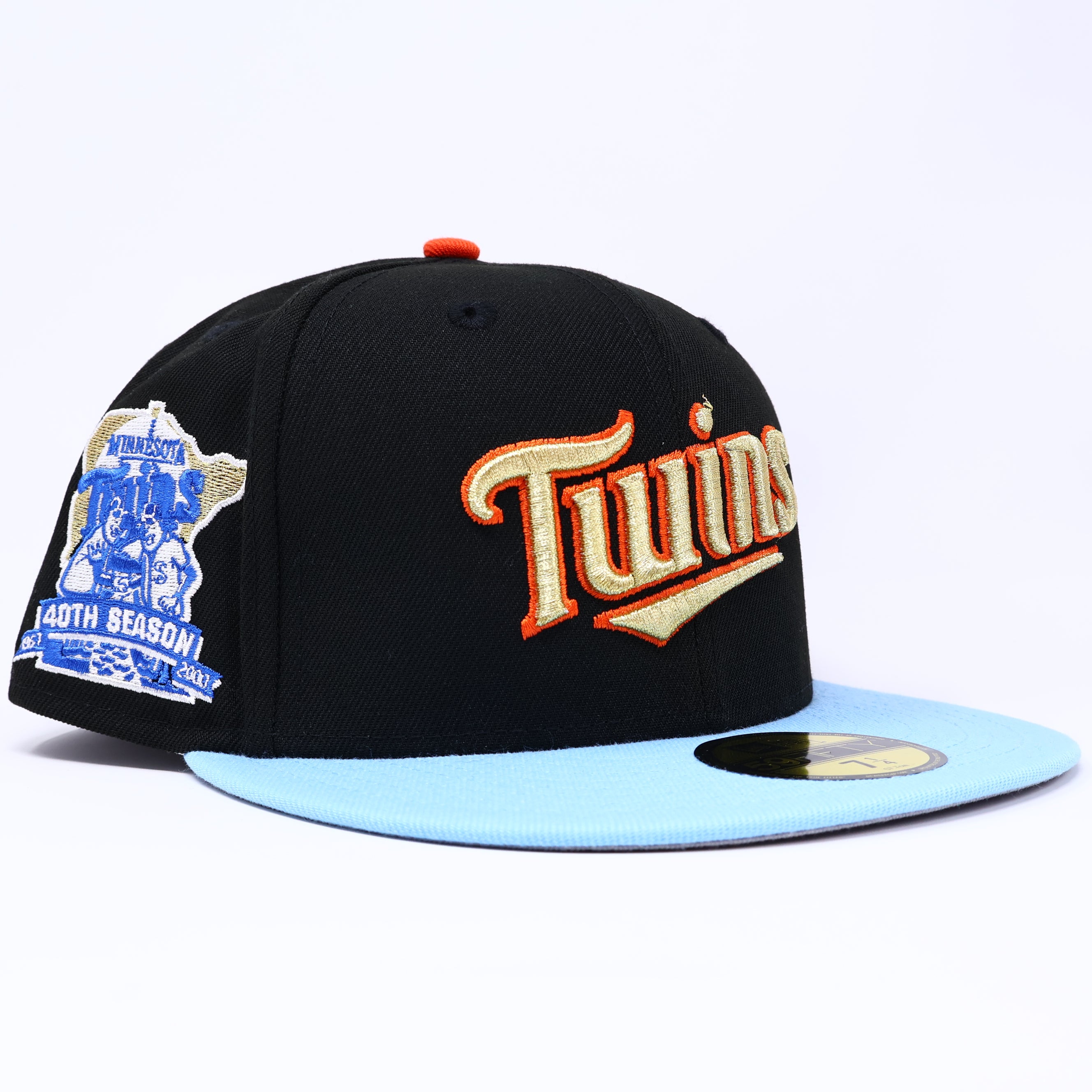 1/4 NEW Black Minnesota Twins 140th Season Icy 59fifty New Era Fitted Hat Cap