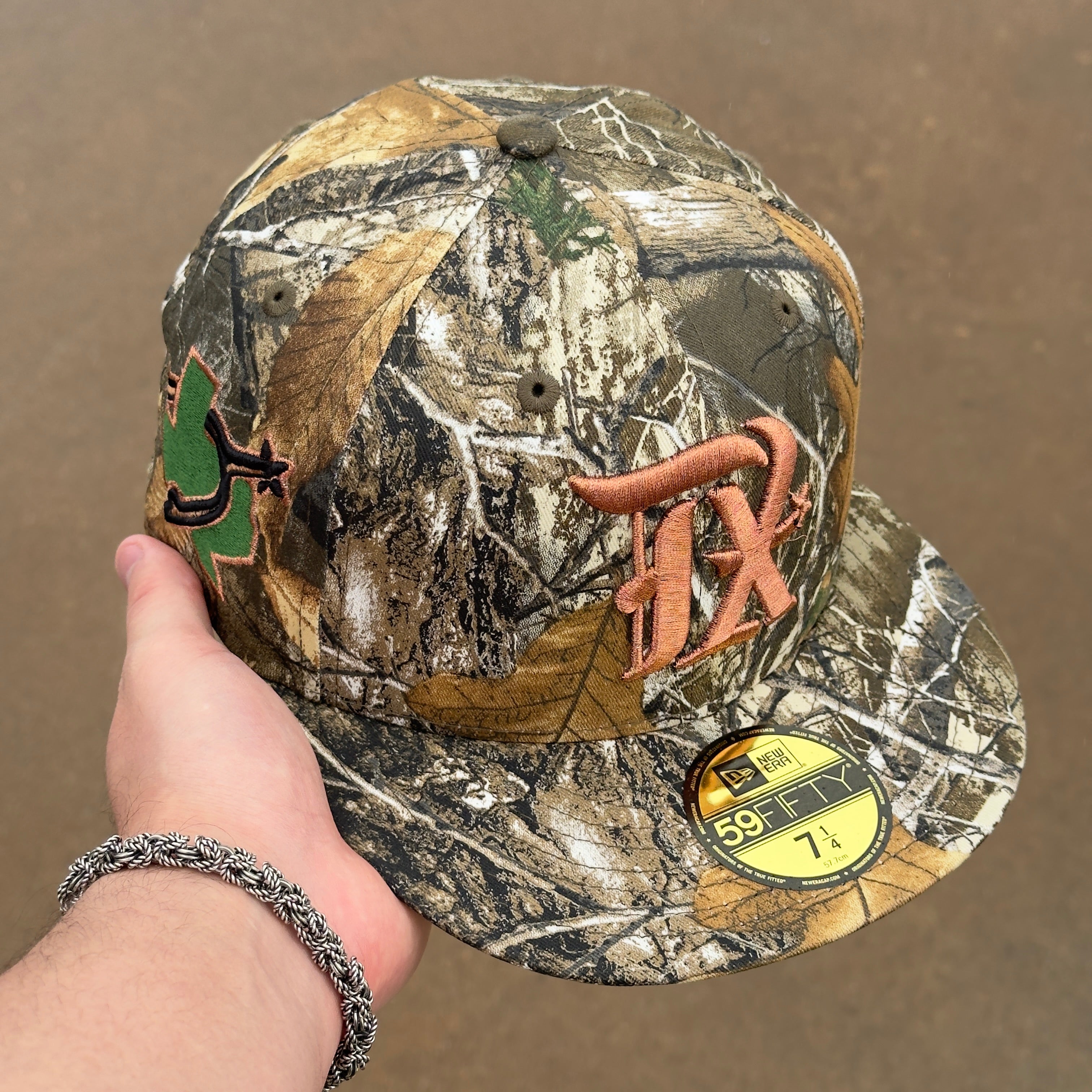 Realtree Camo Texas Rangers City Connect MLB 59fifty New Era Fitted Cap Hat