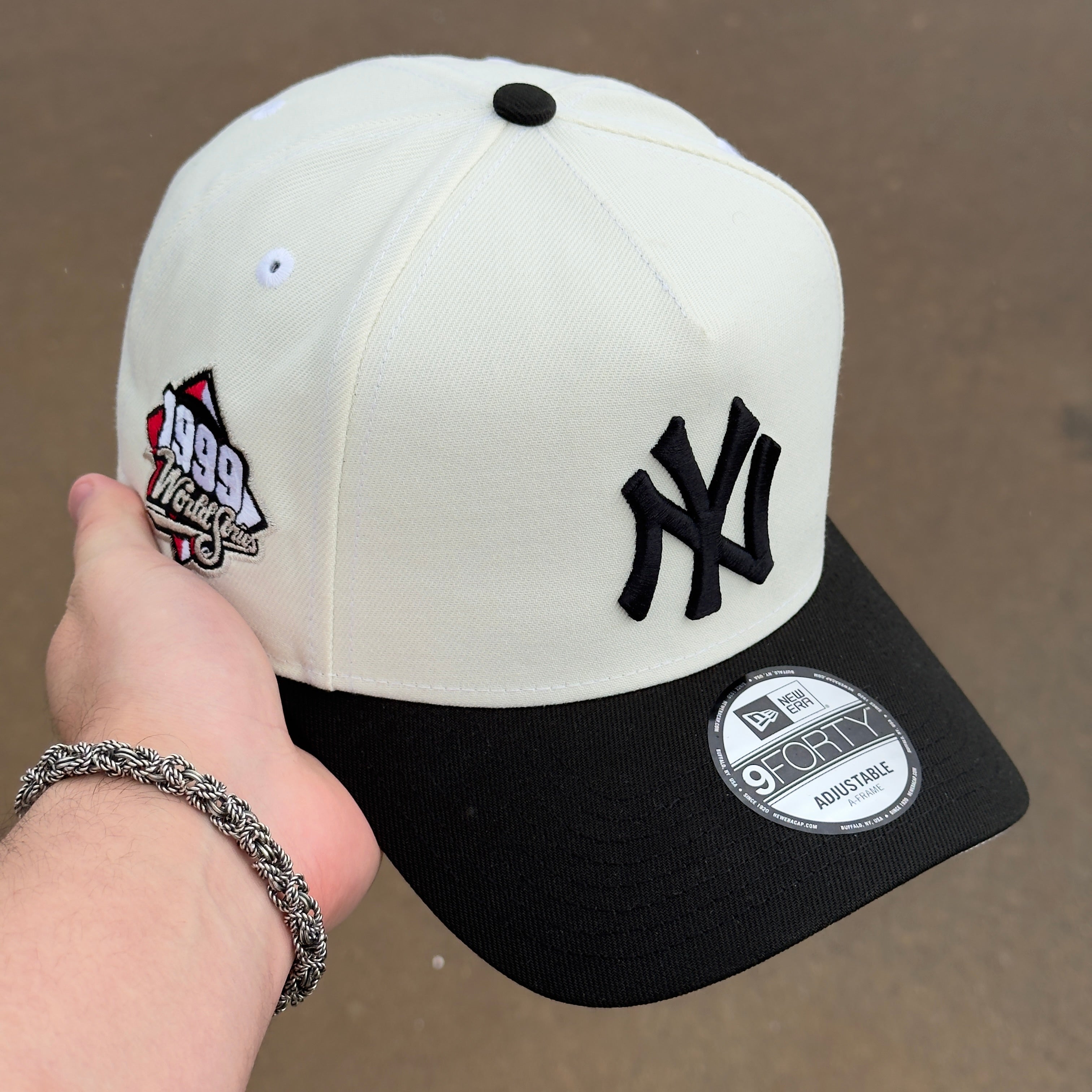 Chrome New York Yankees 1999 World Series 9Forty A Frame Snapback New Era Cap Dad Hat Sun