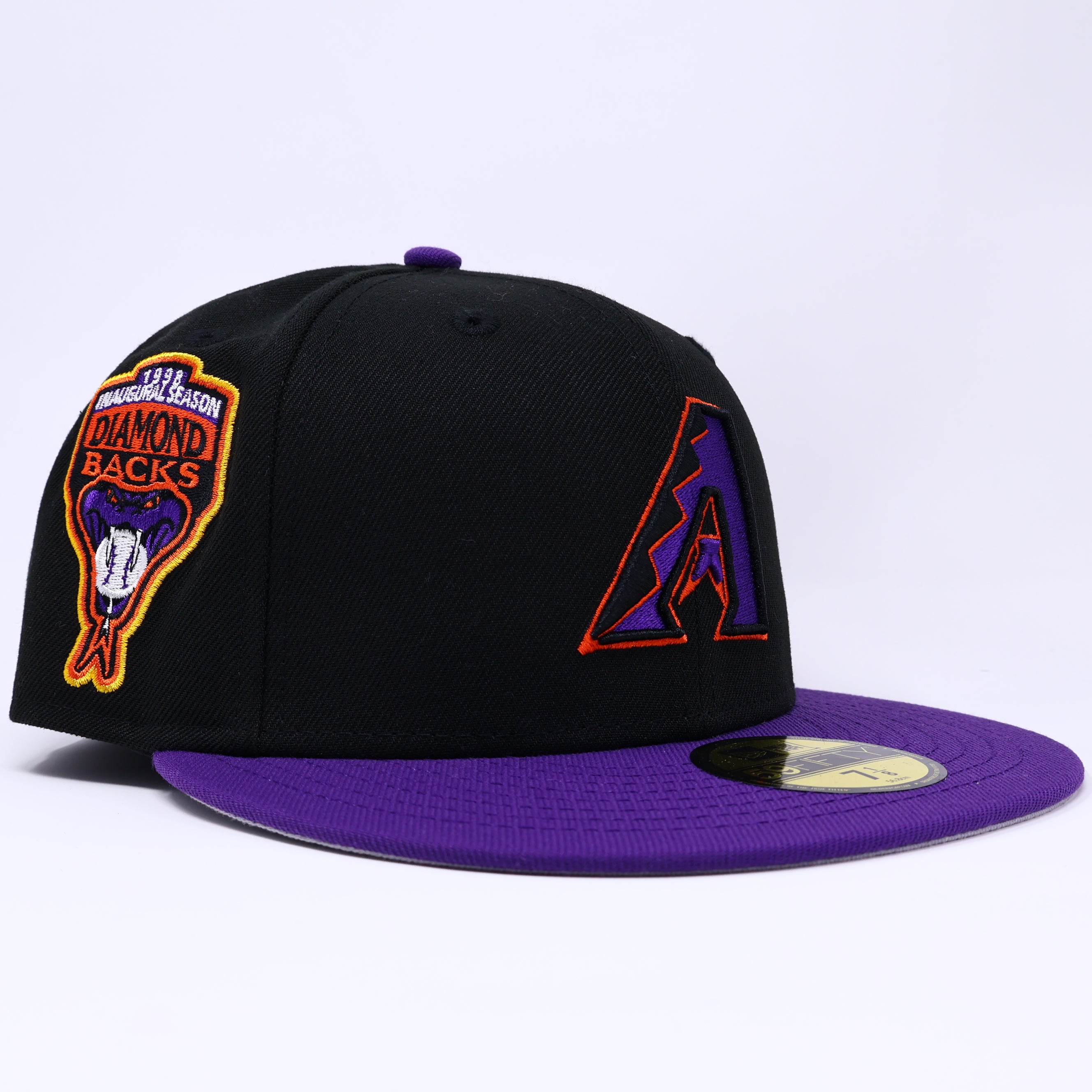 NWT 1/8 Black Arizona Diamondbacks 1998 Inaugural Season 59fifty New Era Fitted Hat Cap