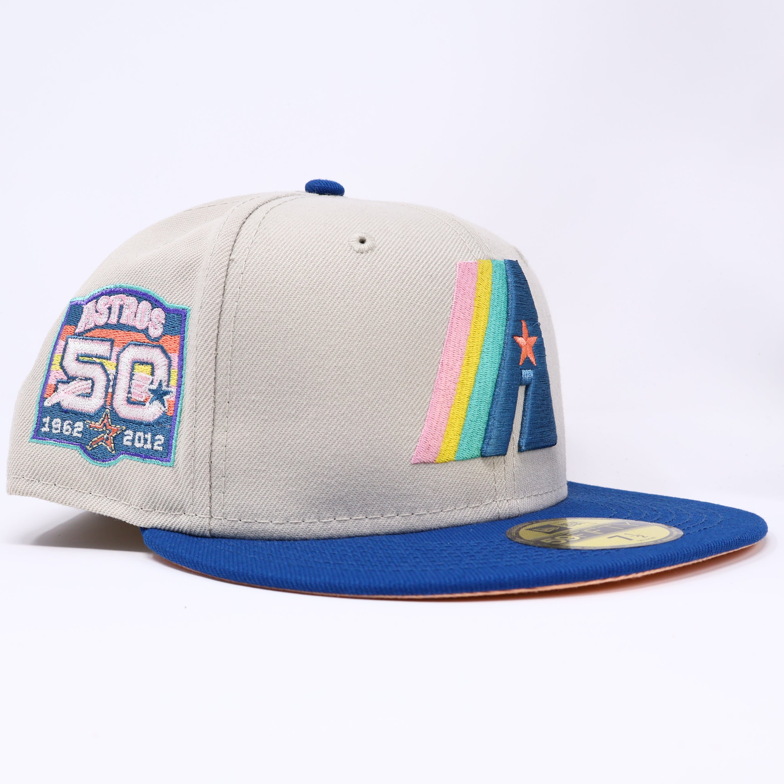 Stone Houston Astros 50th Anniversary 59fifty New Era Fitted Hat Cap