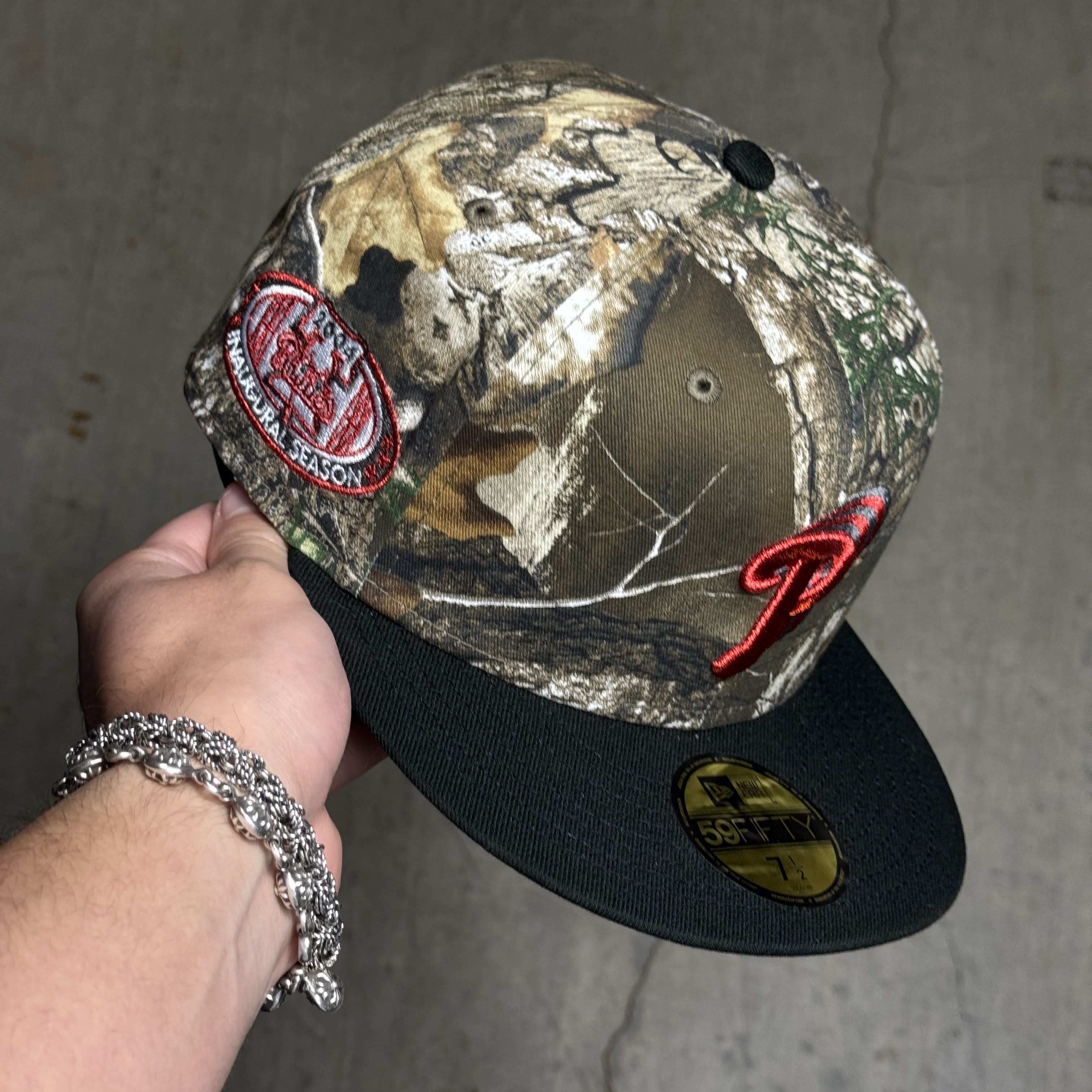 NWT 1/2 Realtree Philadelphia Phillies Inaugural Season 59fifty New Era Fitted Hat Cap