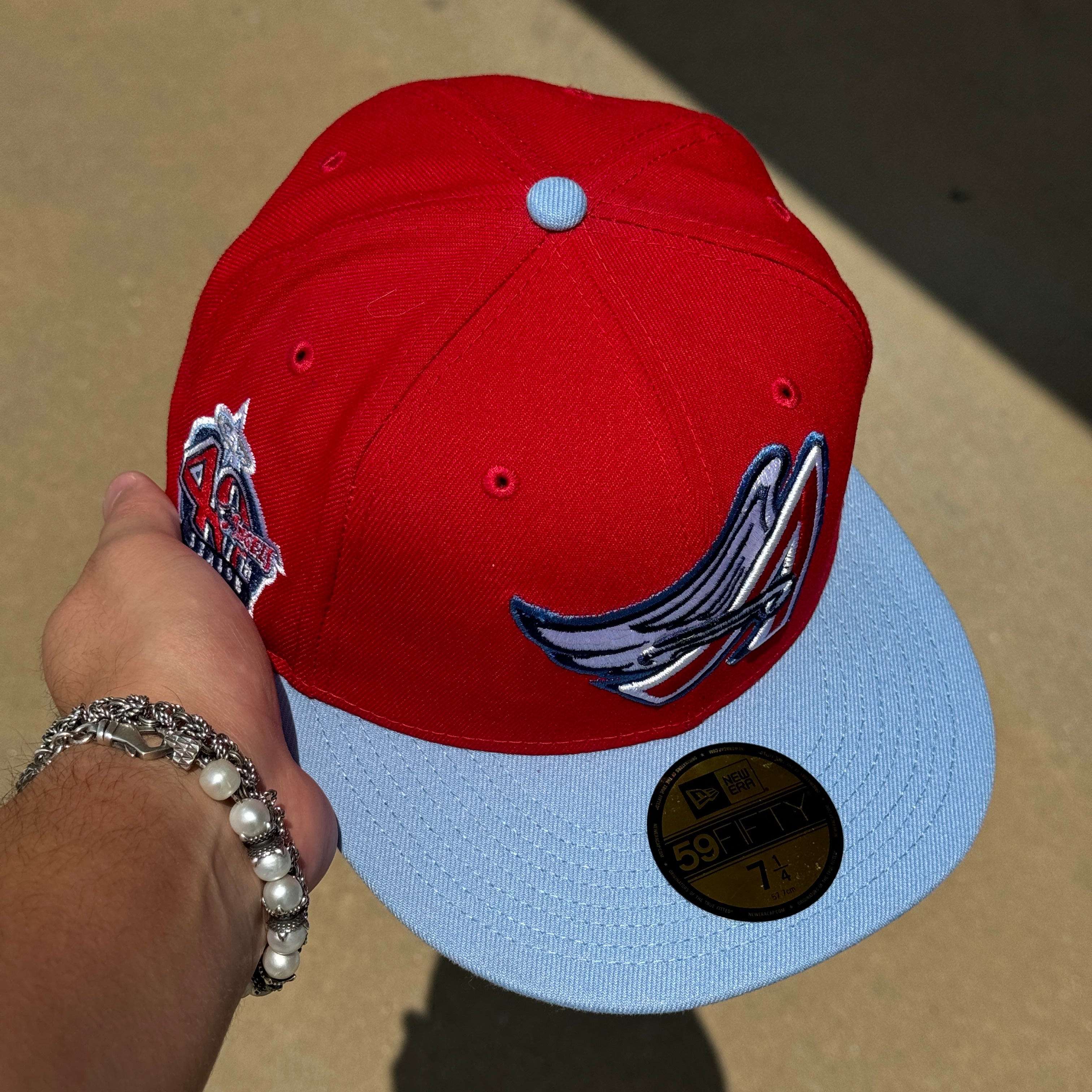 NEW 1/4 Red Los Angeles Angels 40th Season 59fifty New Era Fitted Hat Cap