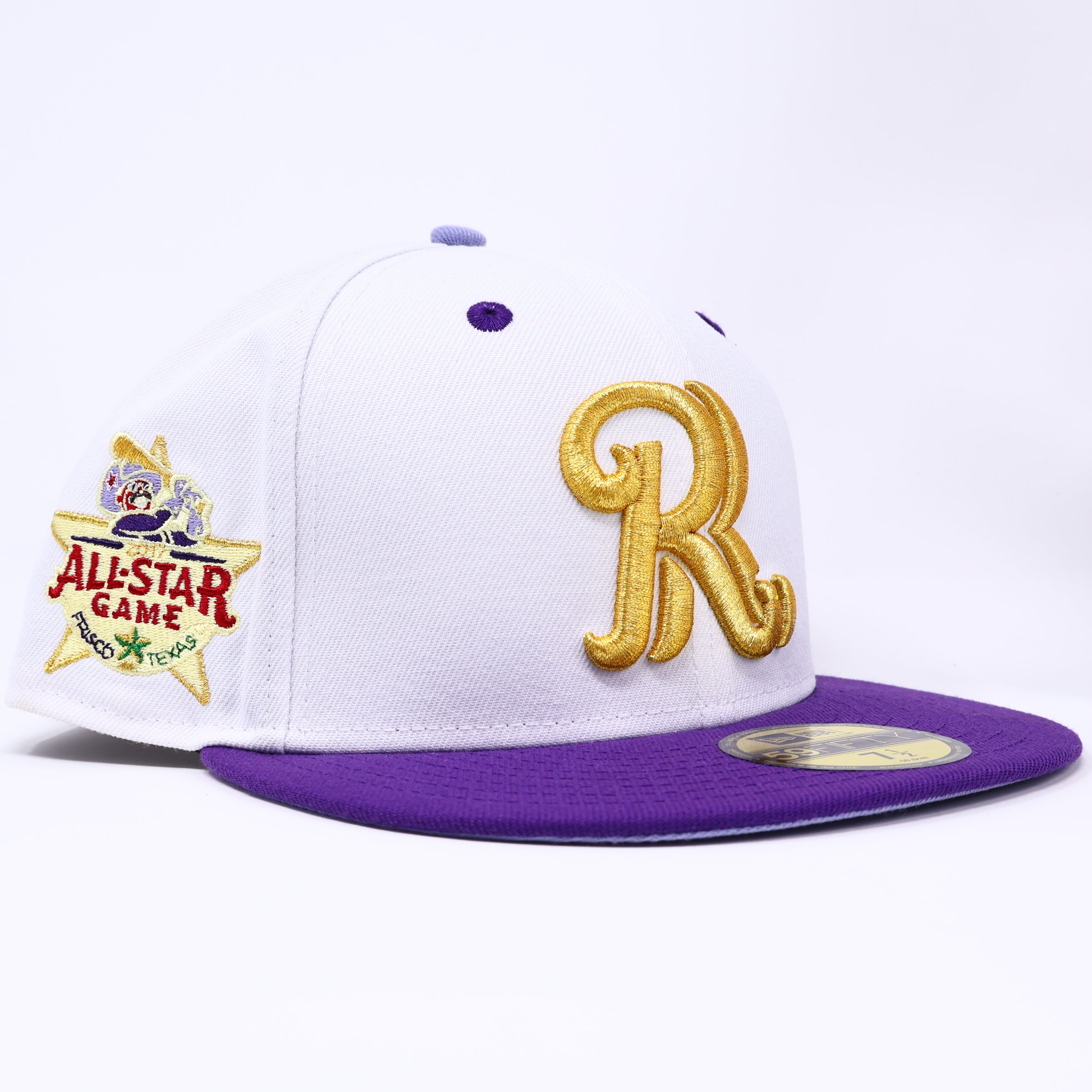 NEW 1/2 White Dallas Texas Rangers Frisco Rough Riders 59FIFTY New Era Fitted Hat