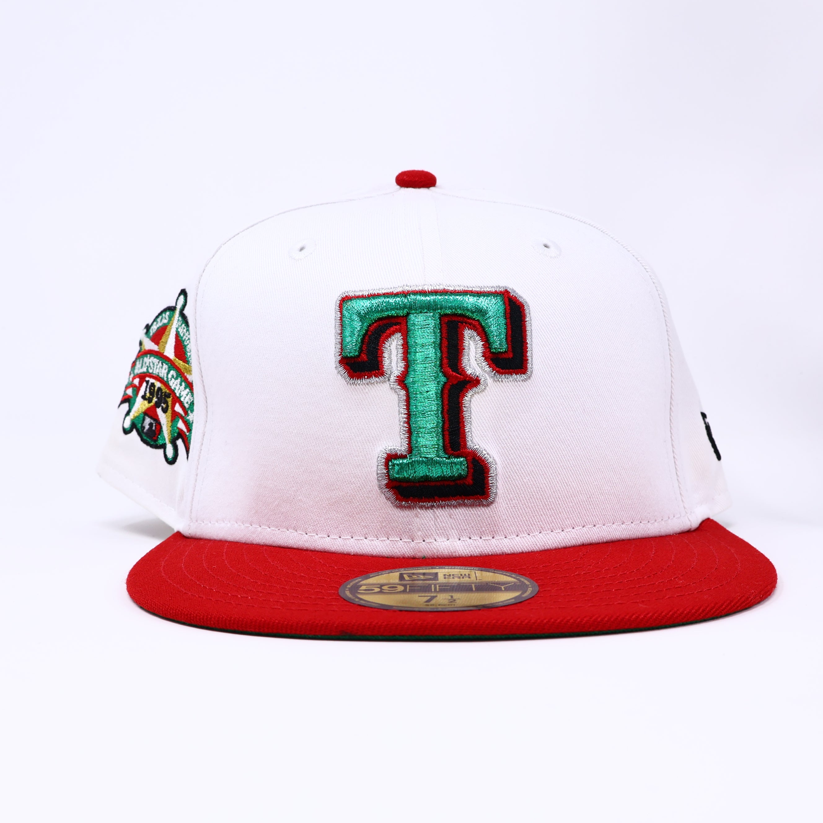 NWT 1/2 White Dallas Texas Rangers 1995 All Star Game 59fifty New Era Fitted Hat Cap