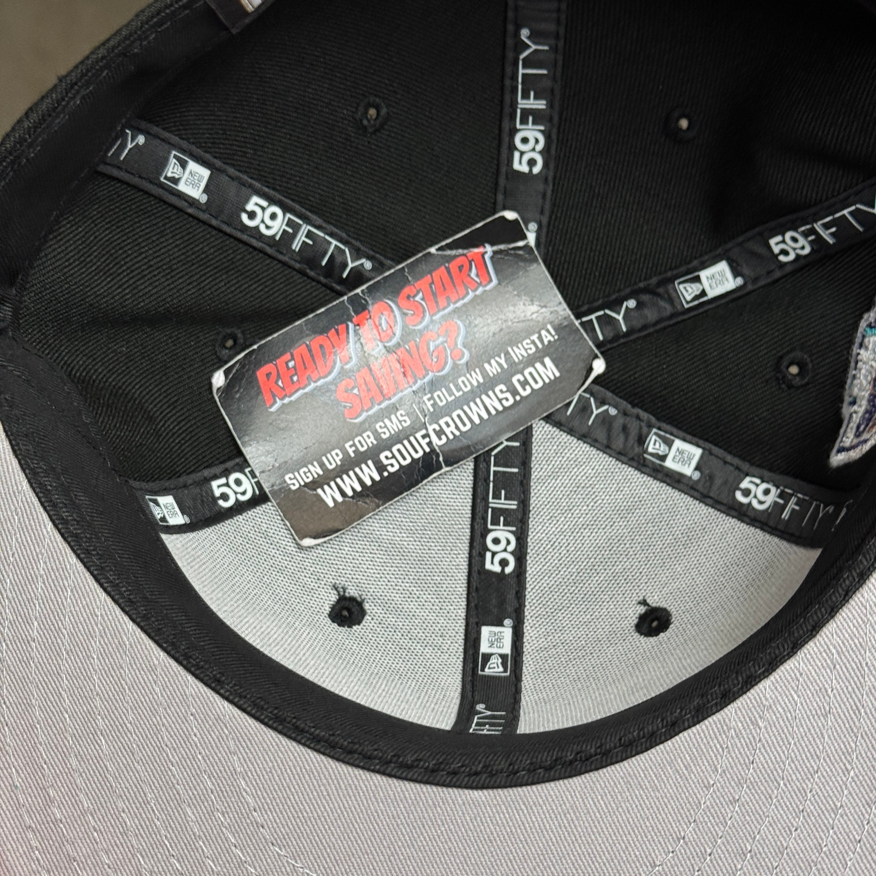 NWT 1/2 Black Arizona Diamondbacks 1998 Inaugural 59fifty New Era Fitted Hat Cap