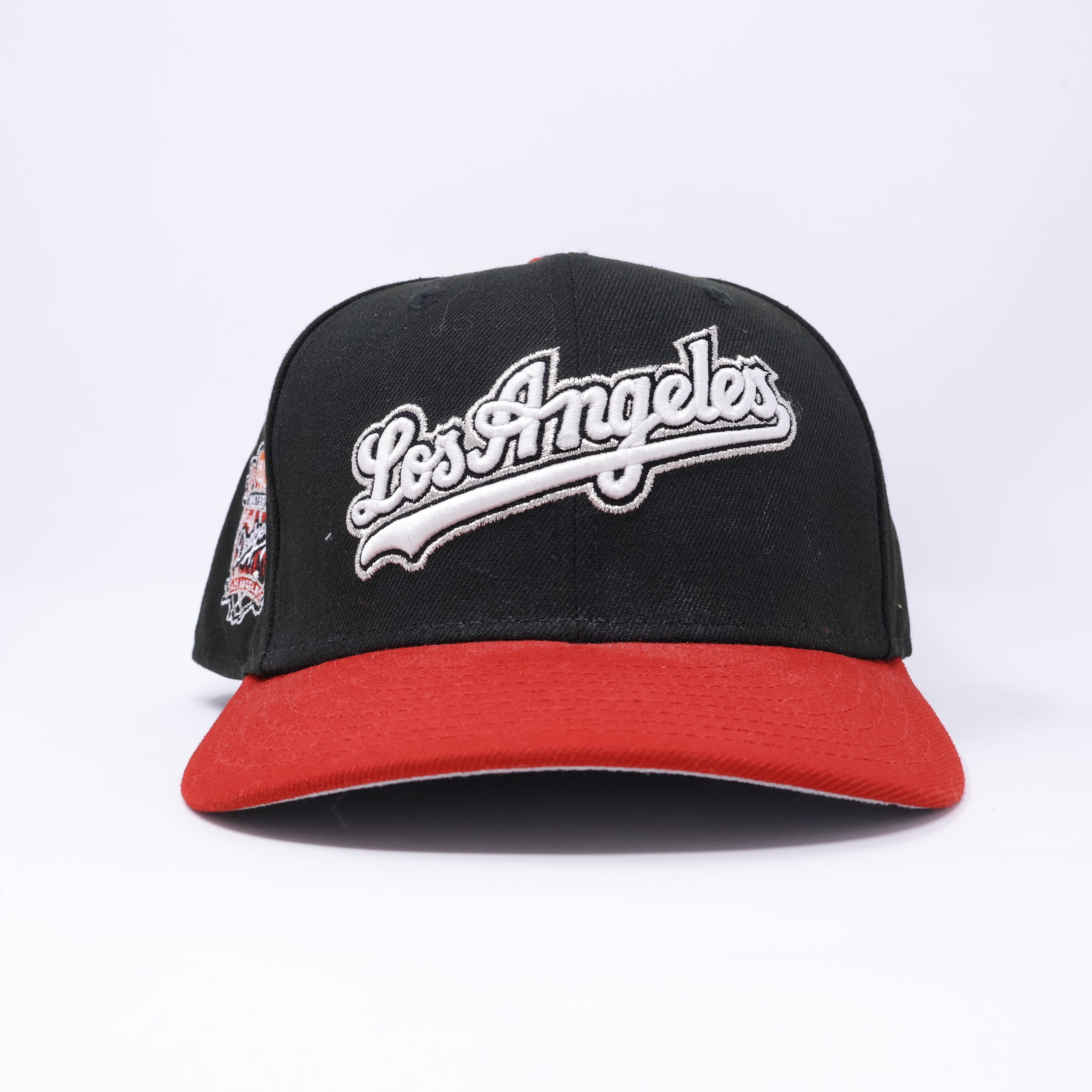 USED 3/8 Black Los Angeles Dodgers 40th Anniversary 59fifty New Era Fitted Hat Cap