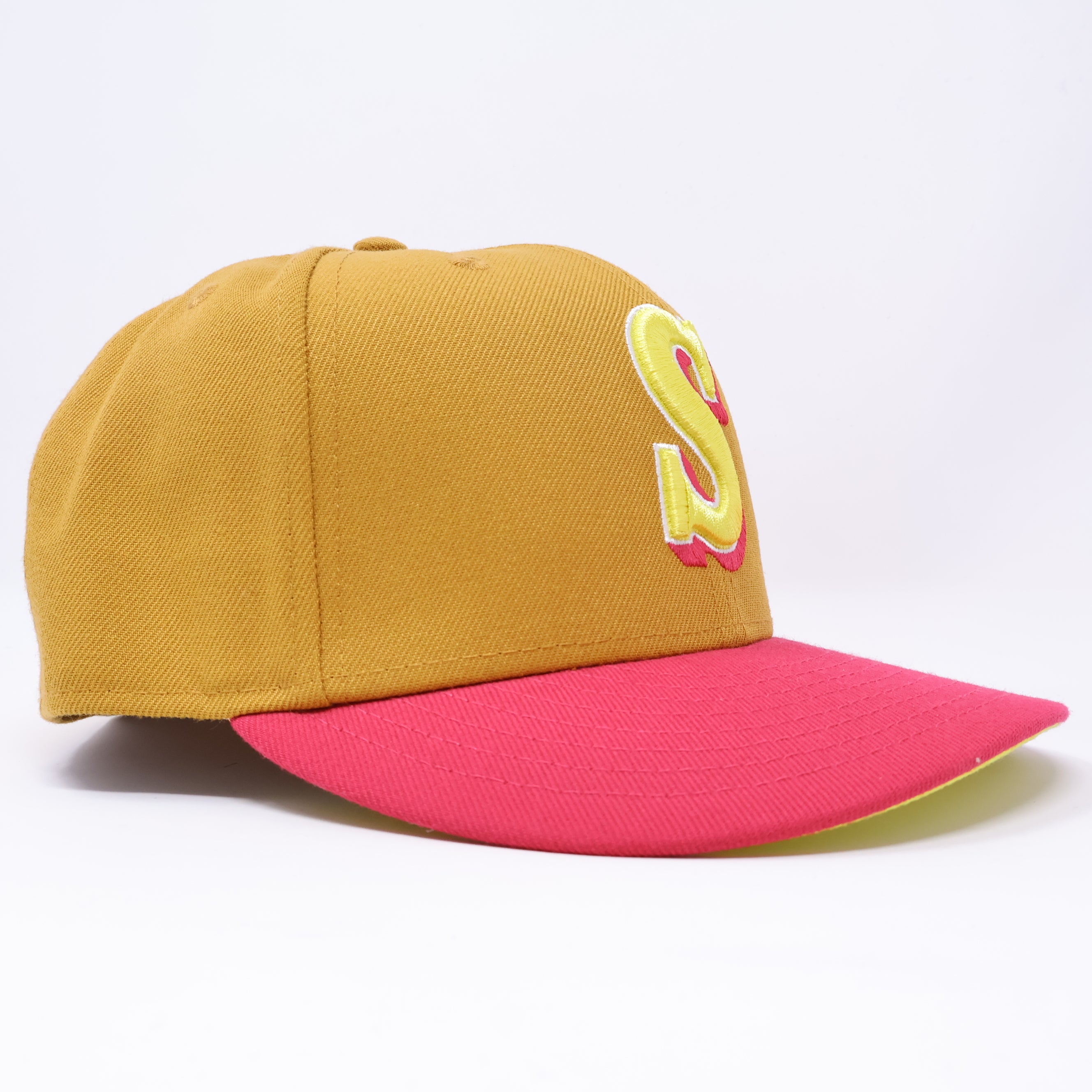 USED 3/8 Khaki Seattle Mariners Simple Clean Dope 59fifty New Era Fitted Hat Cap