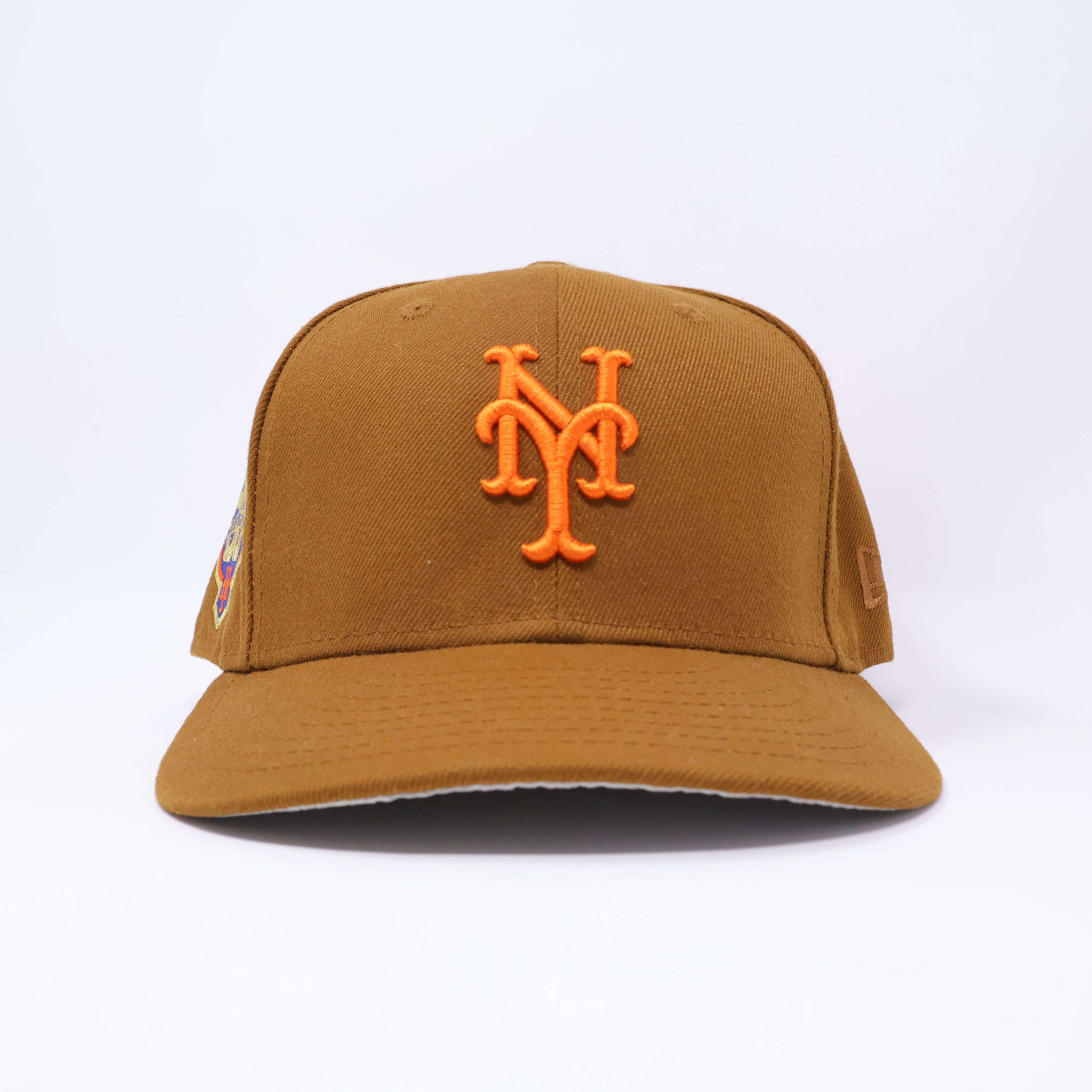 USED 3/8 Brown New York Mets 50th Anniversary 59fifty New Era Fitted Hat Cap