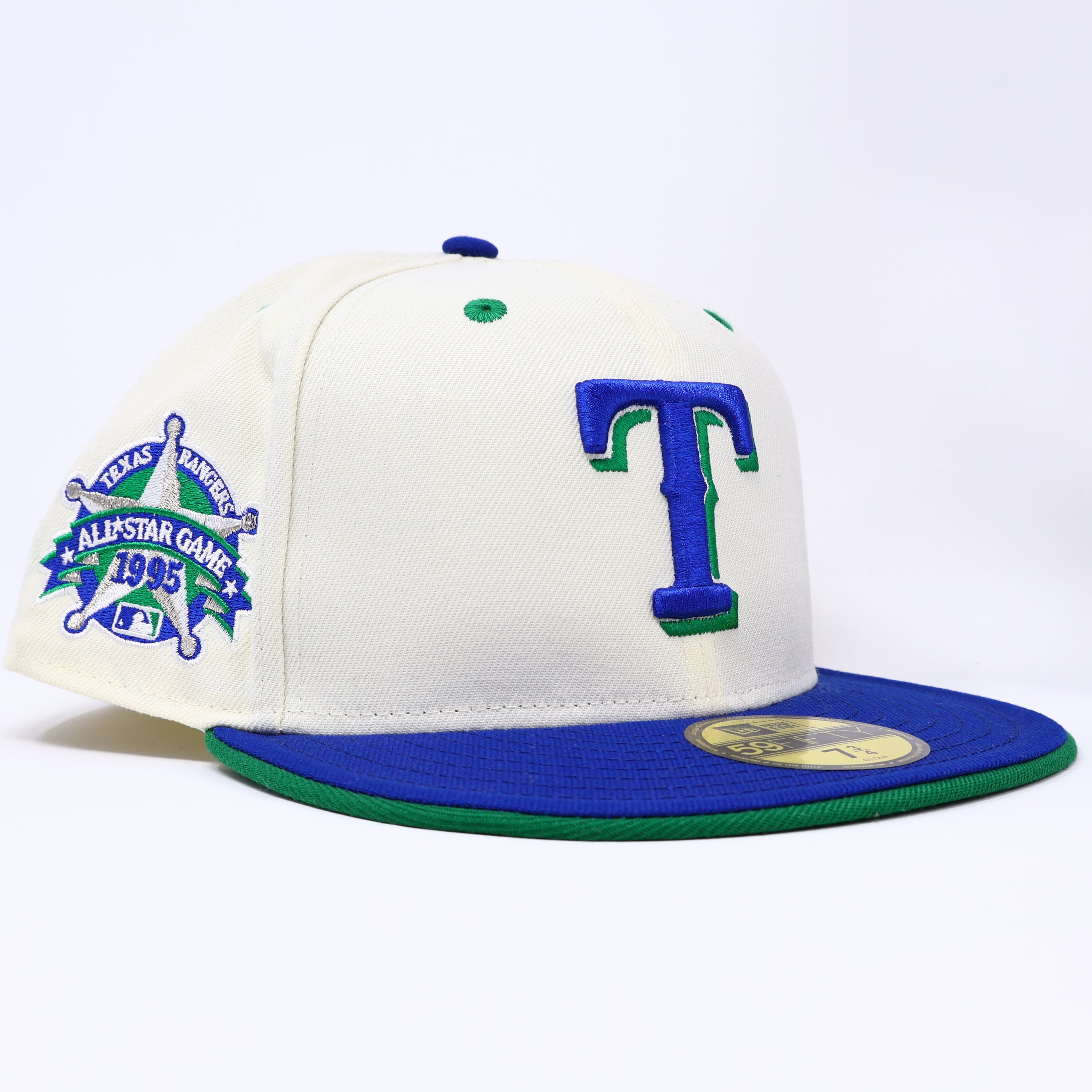 NWT 3/4 Chrome Dallas Texas Rangers 1995 All Star Game 59fifty New Era Fitted Hat Cap