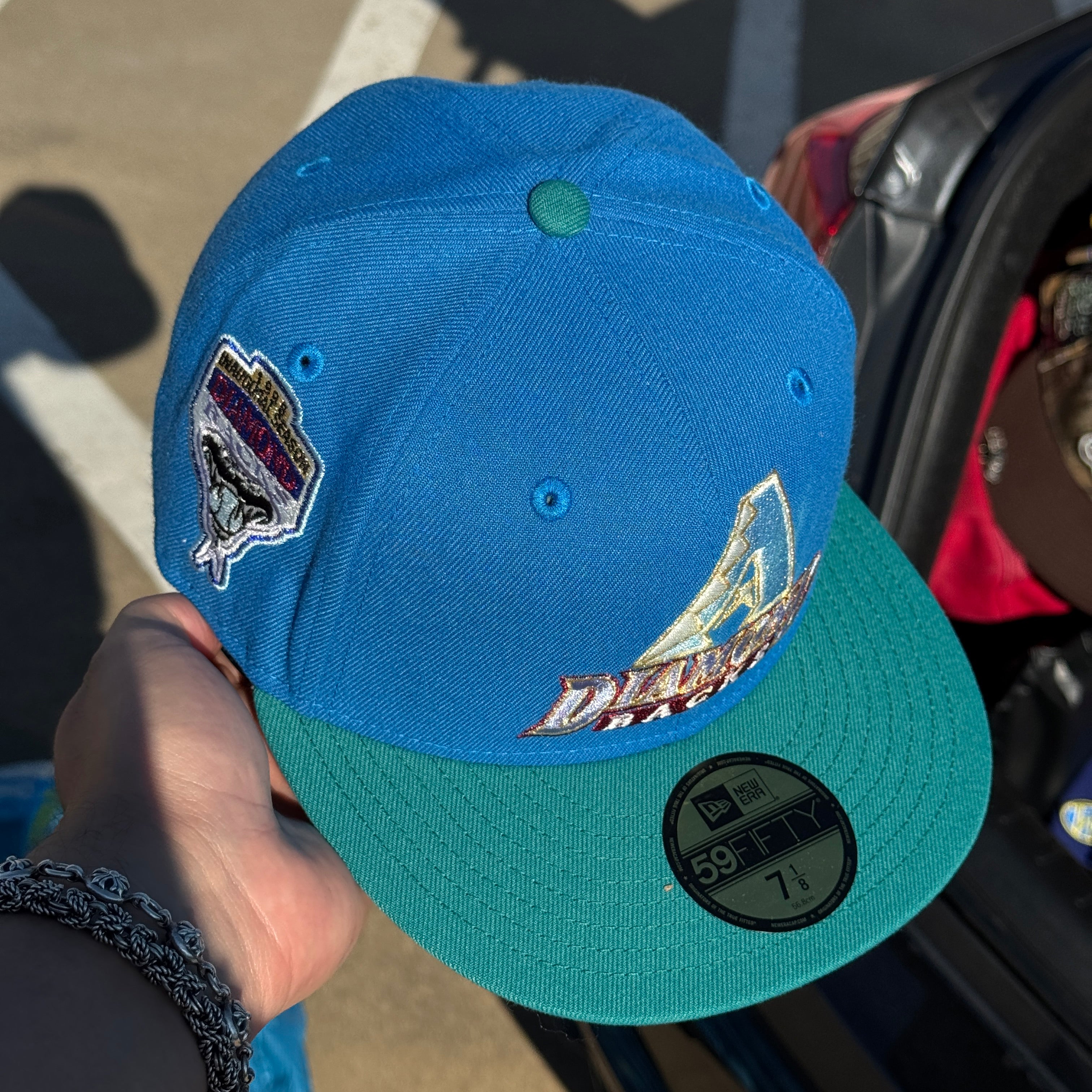 NWT 1/8 Blue Arizona Diamondbacks 1998 Inaugural Season 59fifty New Era Fitted Hat Cap