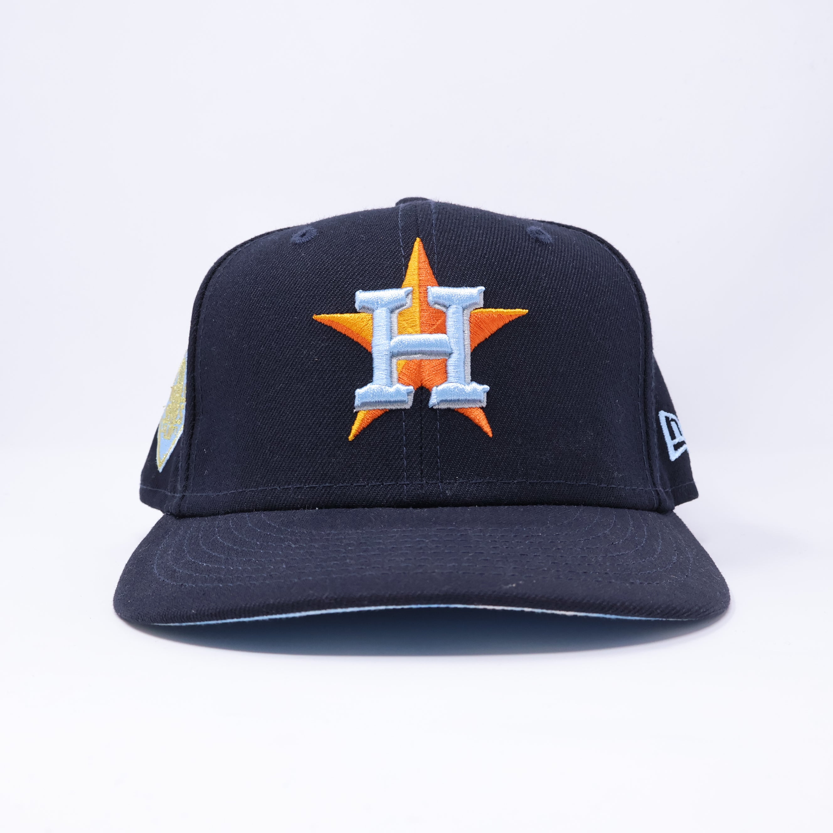 USED 3/8 Blue Houston Astros 2017 World Series 59fifty New Era Fitted Hat Cap