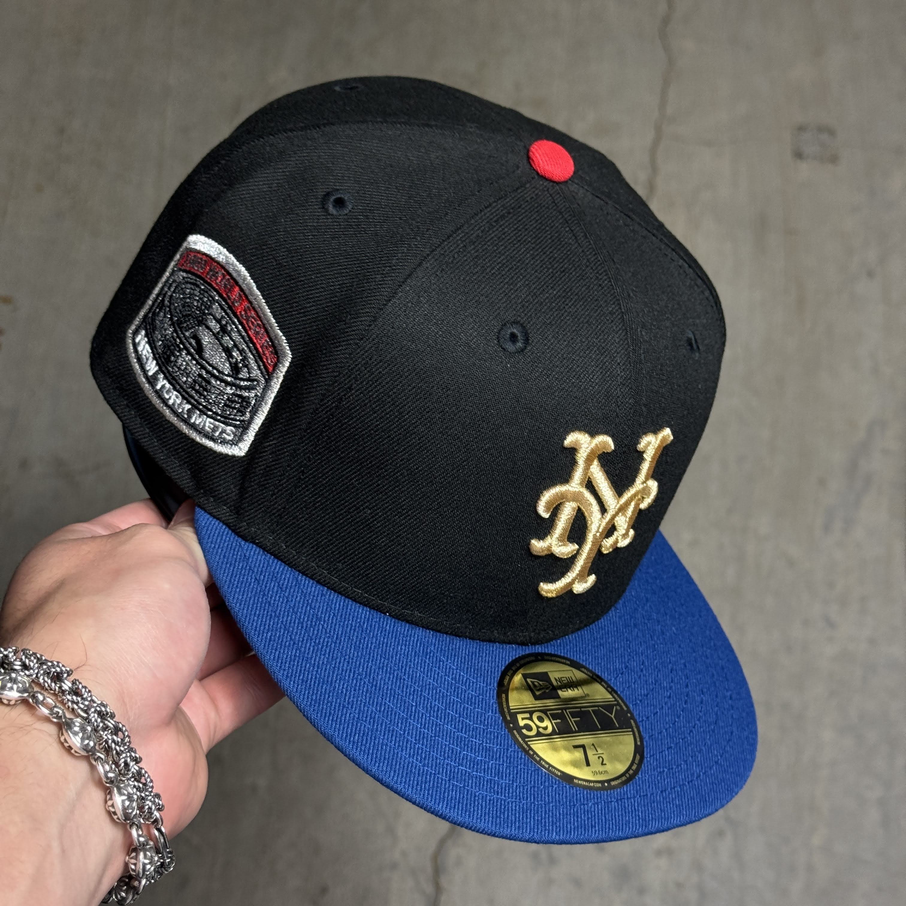 NWT 1/2 Black New York Mets 1969 World Series 59fifty New Era Fitted Hat Cap