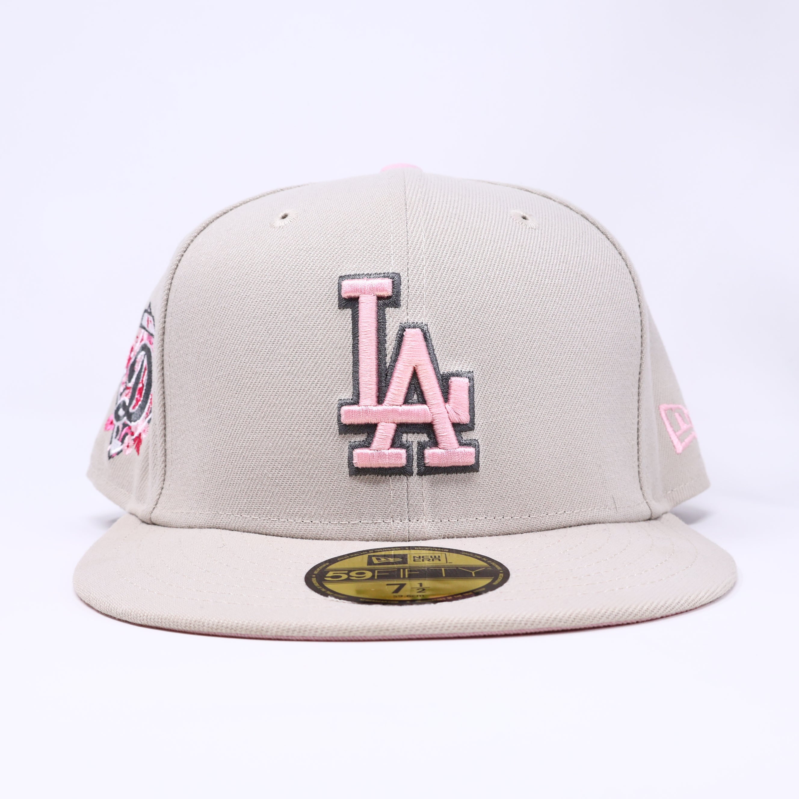 NWT 1/2 Stone Los Angeles Dodgers On-field 59fifty New Era Fitted Hat Cap