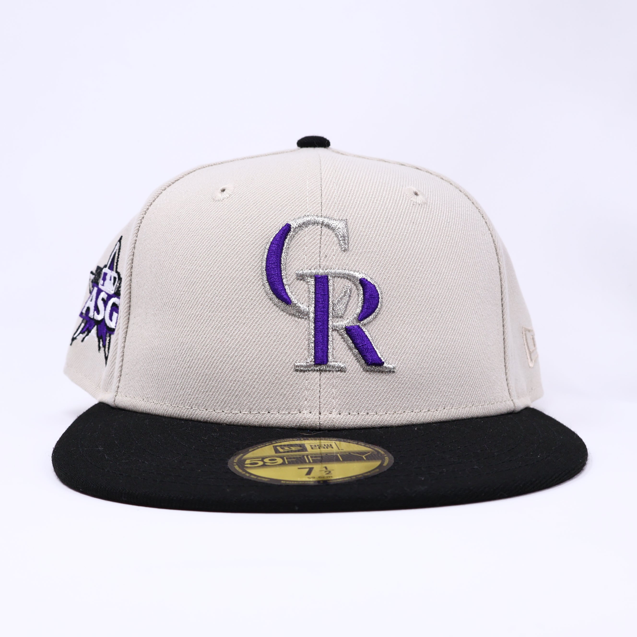 7 1/2 NEW Stone Grey Colorado Rockies All Star Game 59fifty New Era Fitted Cap Hat