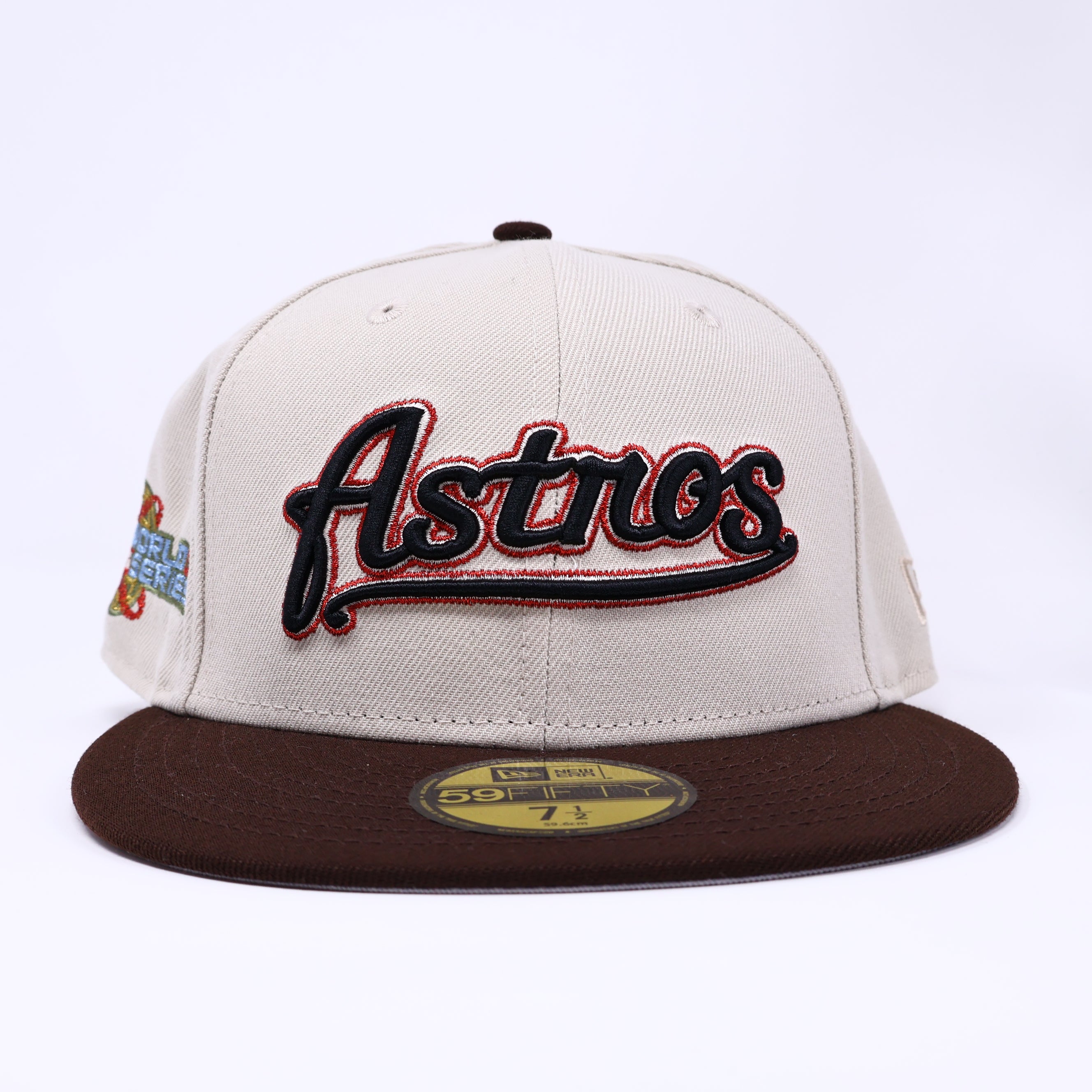 NWT 1/2 Chrome Houston Astros 2005 World Series 59fifty New Era Fitted Hat Cap