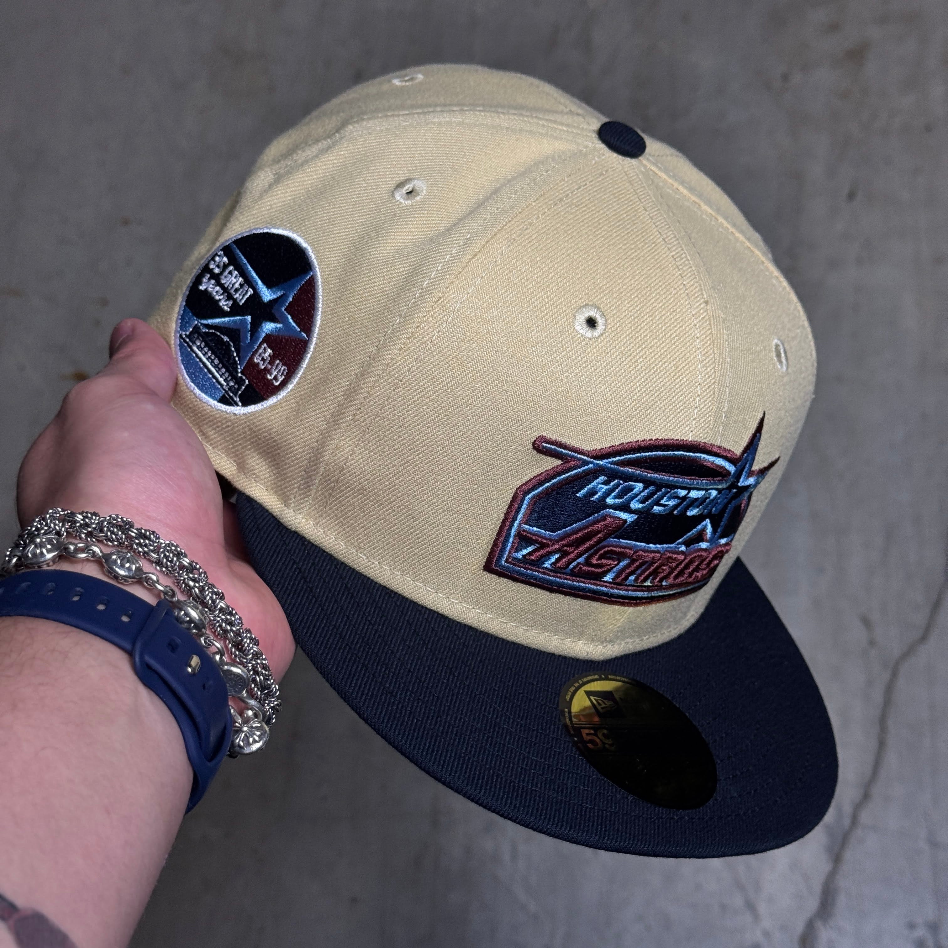 NWT 8 Khaki Houston Astros 35 Great Years 59fifty New Era Fitted Hat Cap