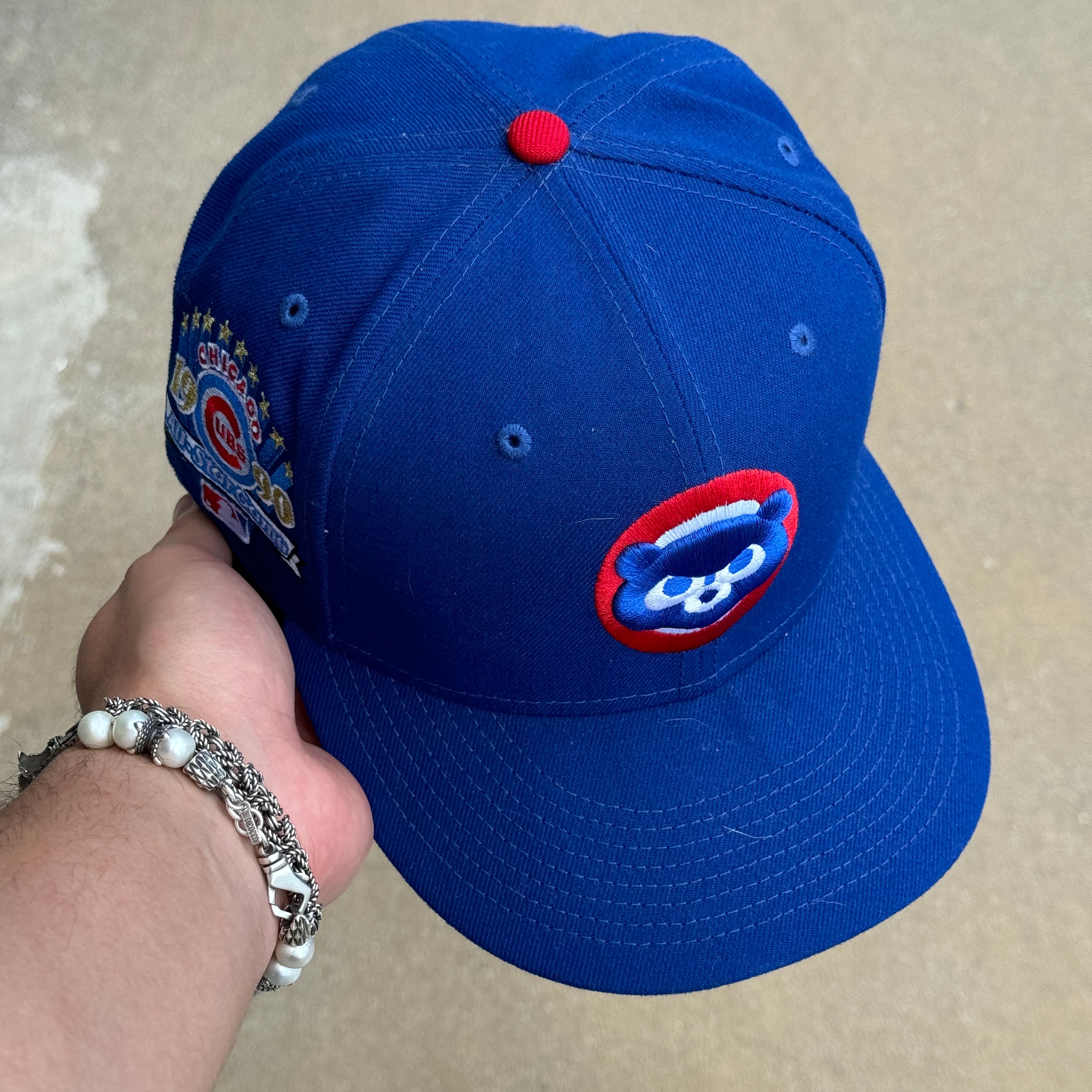 USED 1/4 Blue Chicago Cubs 1990 All Star Game 59fifty New Era Fitted Hat Cap