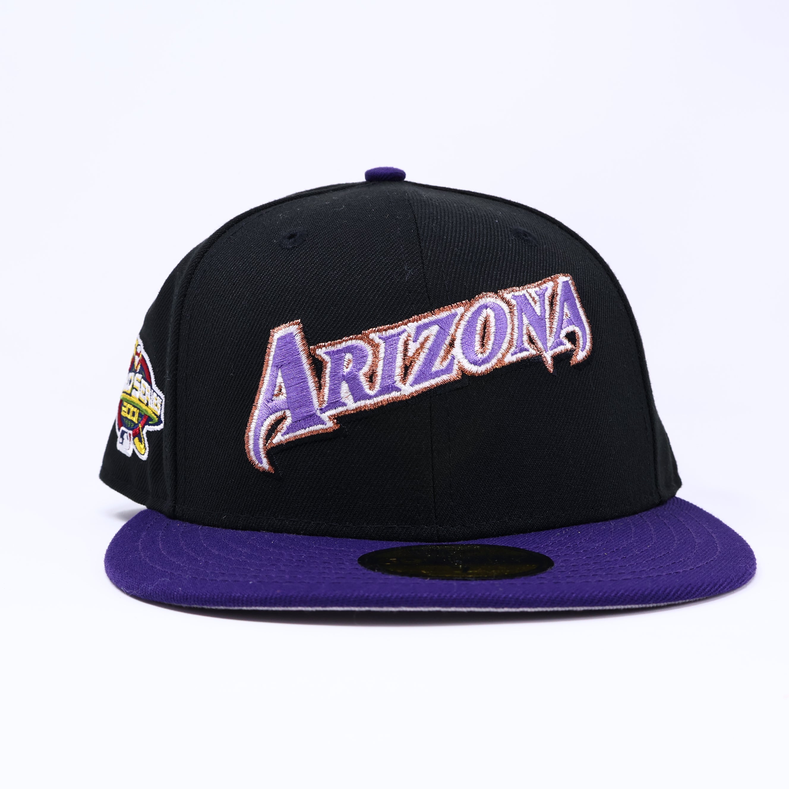 NEW 7 Black Arizona Diamondbacks 2001 World Series 59fifty New Era Fitted Hat Cap