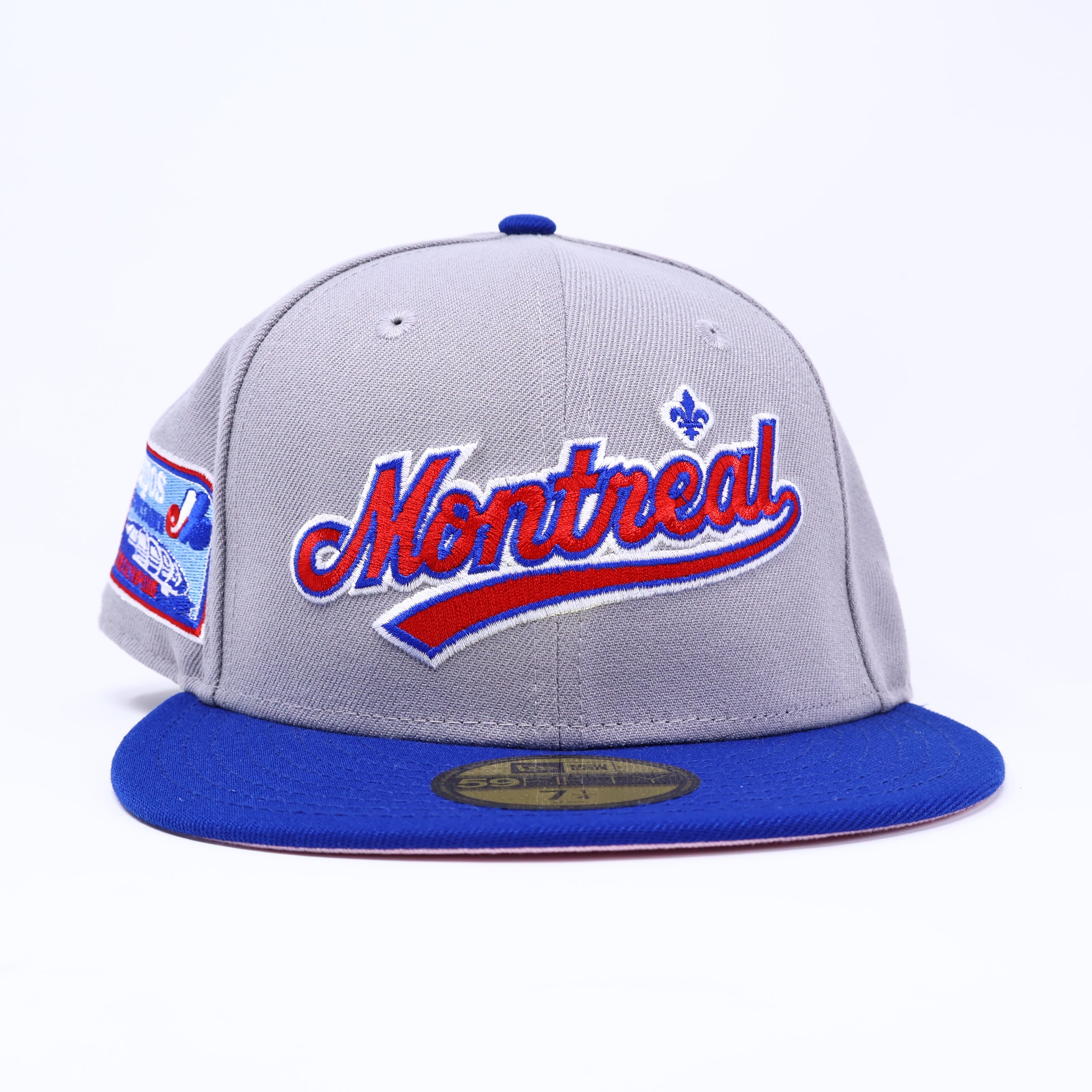 NWT 1/4 Gray Montreal Expos Olympic Stadium 59fifty New Era Fitted Hat Cap