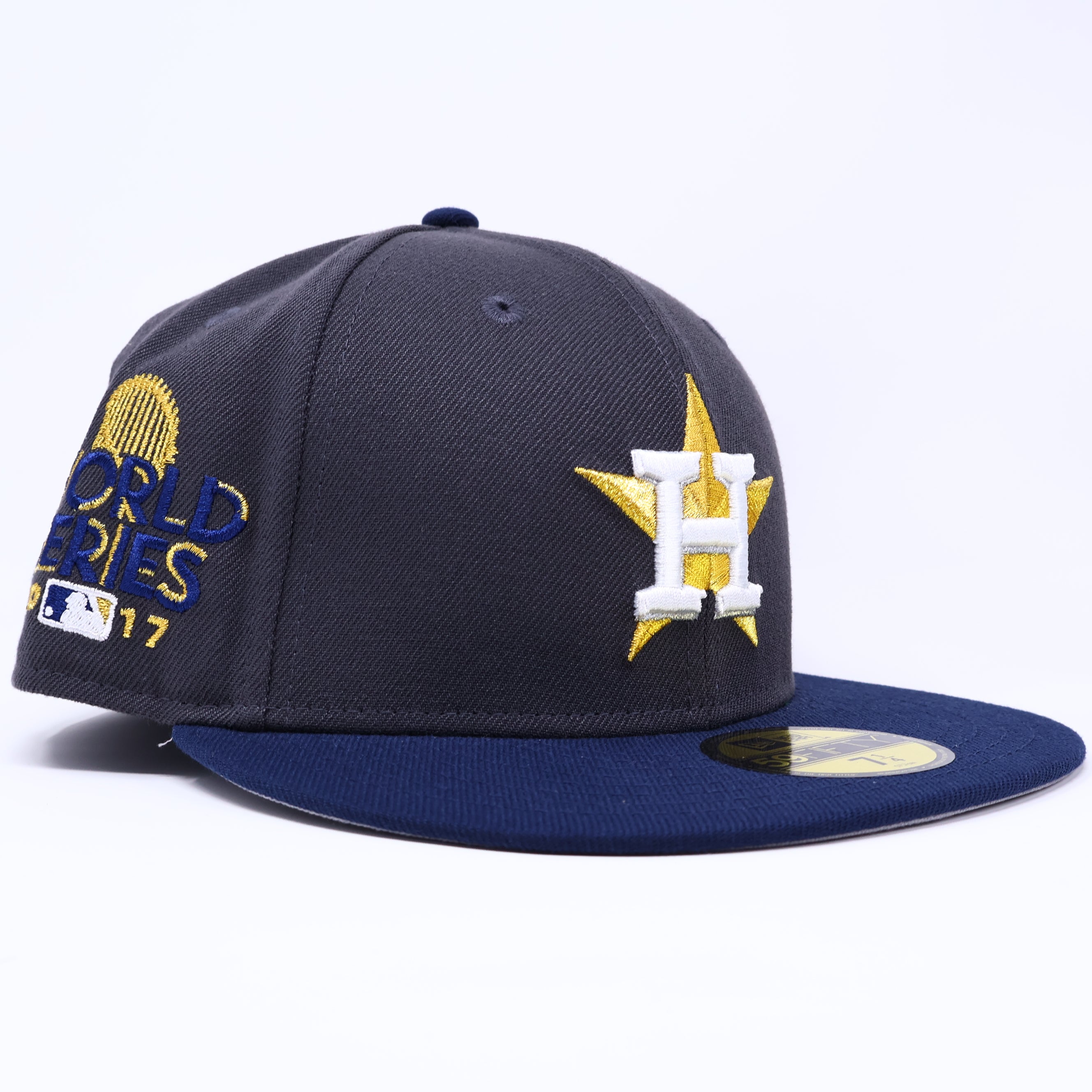 NWT 1/4 Gray Houston Astros 2017 World Series 59fifty New Era Fitted Hat Cap