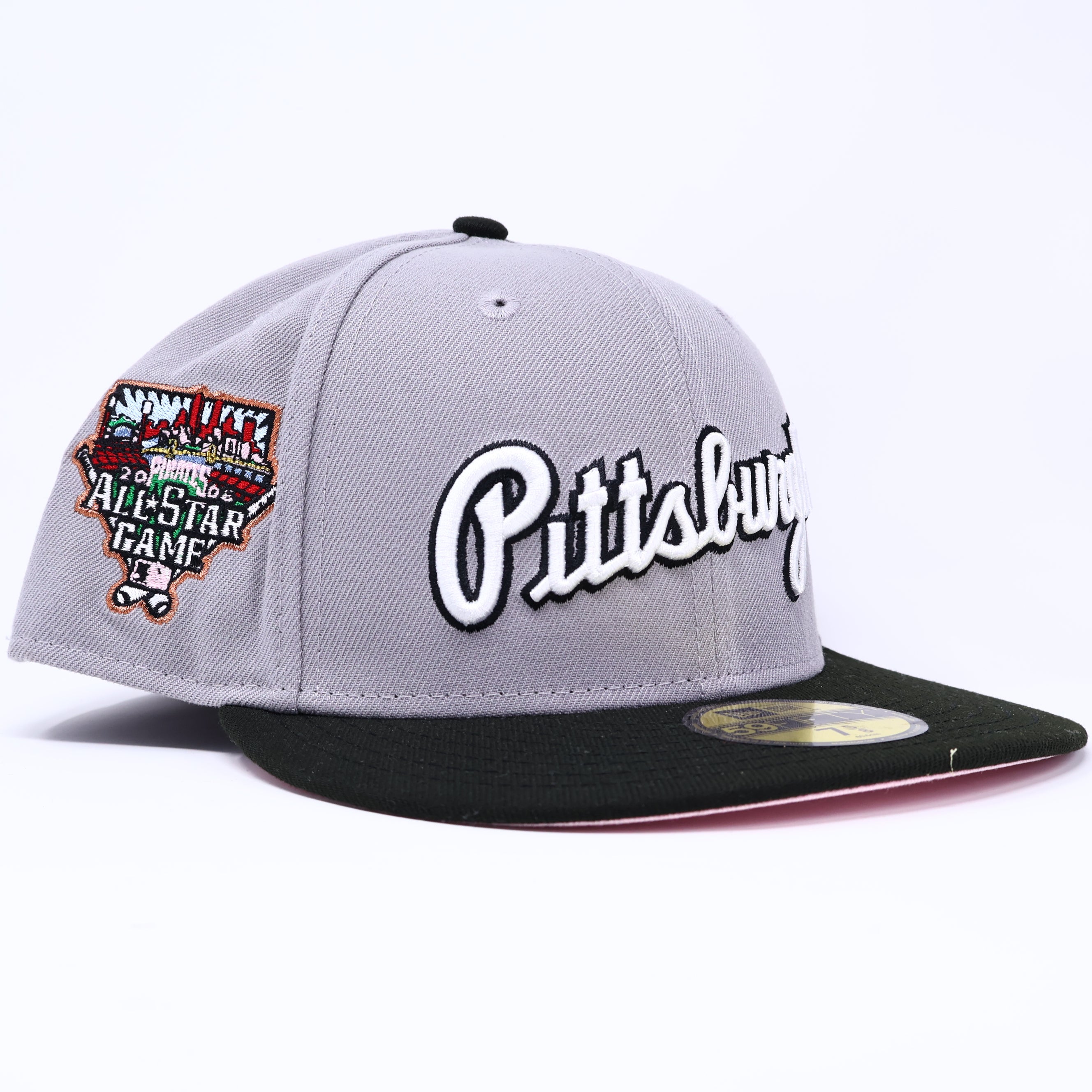 NWT 5/8 Gray Pittsburgh Pirates 2006 All Star Game 59fifty New Era Fitted Hat Cap