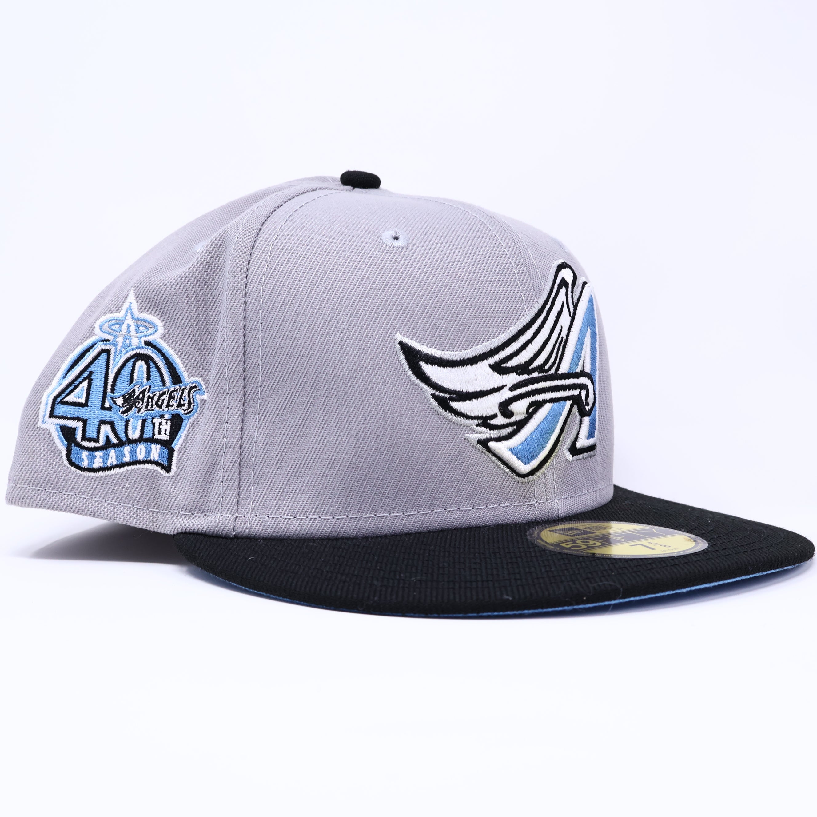 NWT 5/8 Gray Los Angeles Angels 40th Season 59fifty New Era Fitted Hat Cap