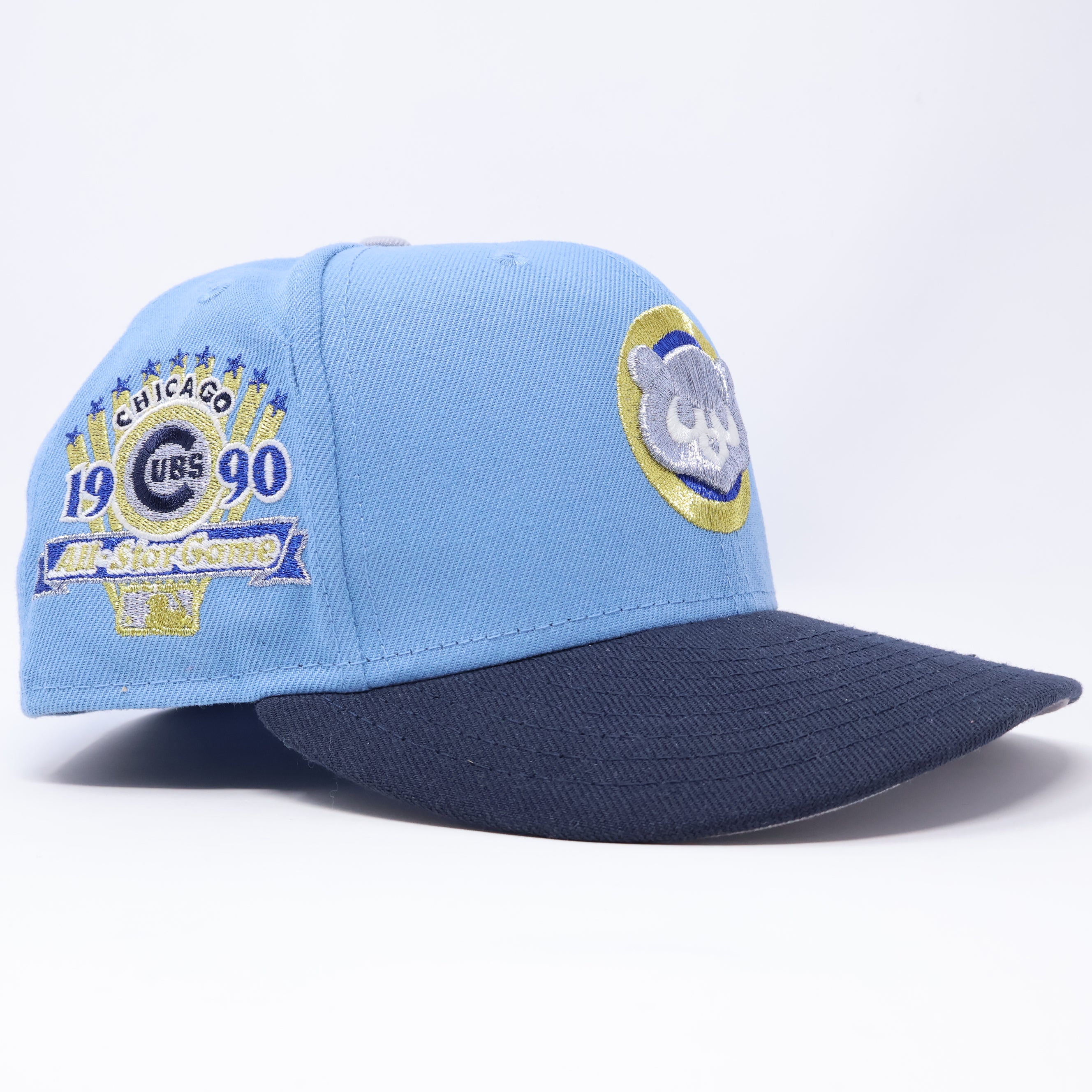 USED 1/2 Blue Chicago Cubs 1990 All-Star Game 59fifty New Era Fitted Hat Cap