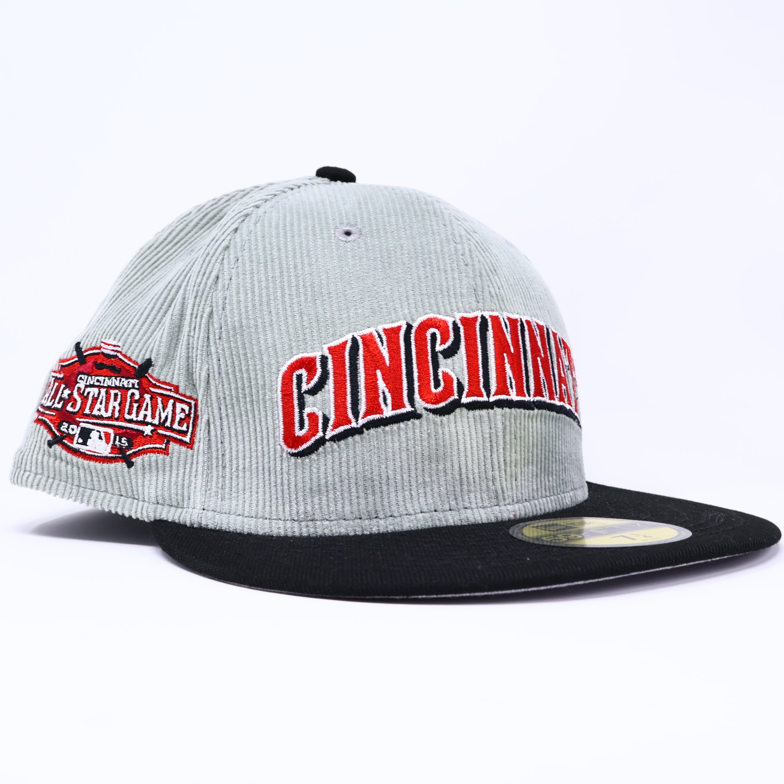 NWT 1/4 Gray Cincinnati Reds 2015 All Star Game 59fifty New Era Fitted Hat Cap