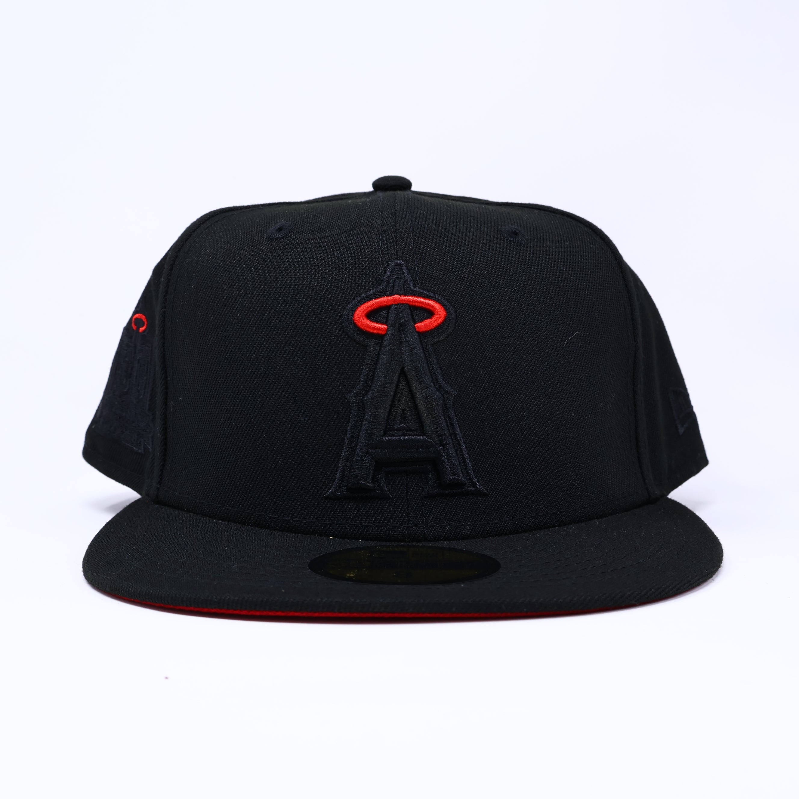 NWT Black Los Angeles Angels 50th Anniversary 59fifty New Era Fitted Hat Cap