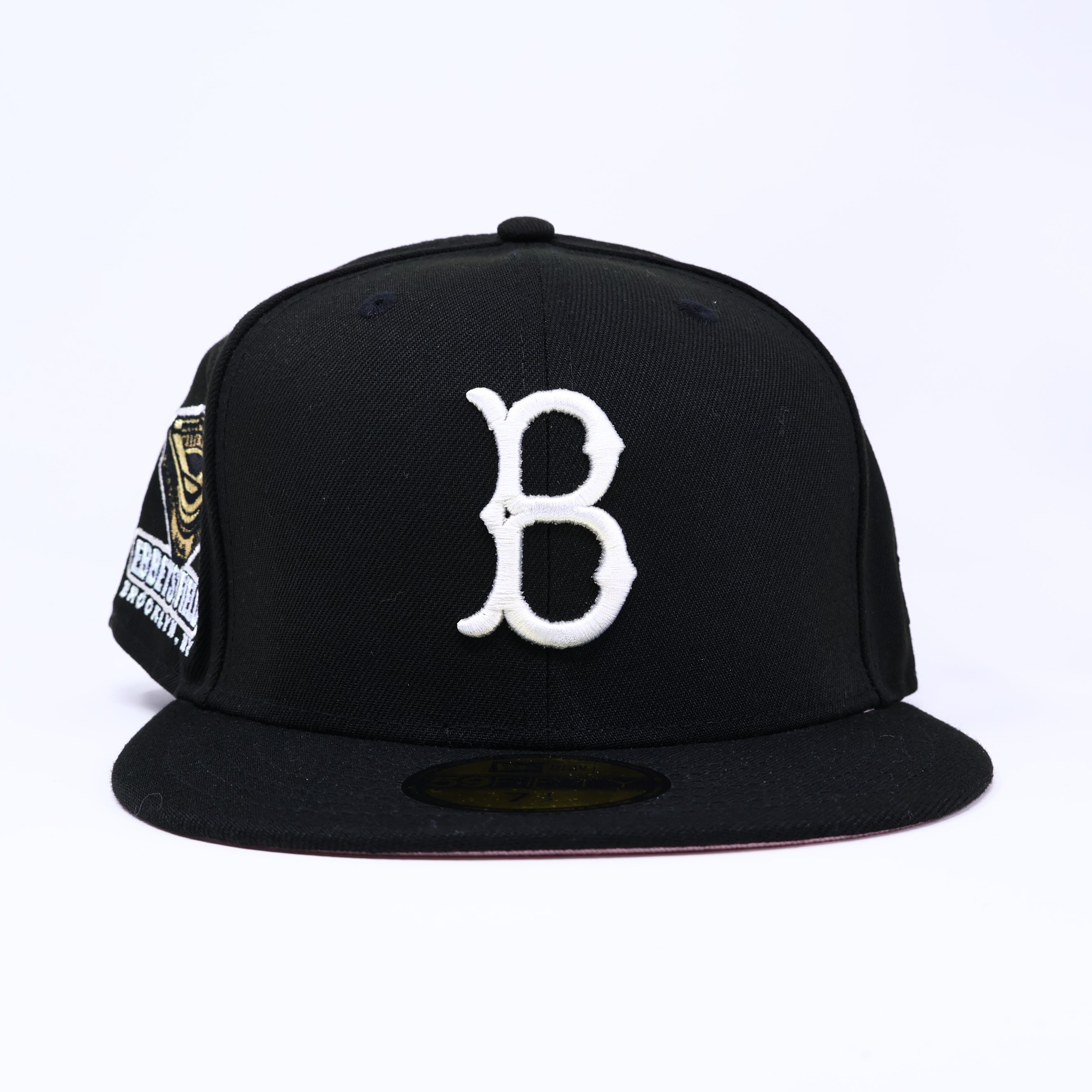 NWT 1/2 Black Brooklyn Dodgers Ebbets Field 59fifty New Era Fitted Hat Cap