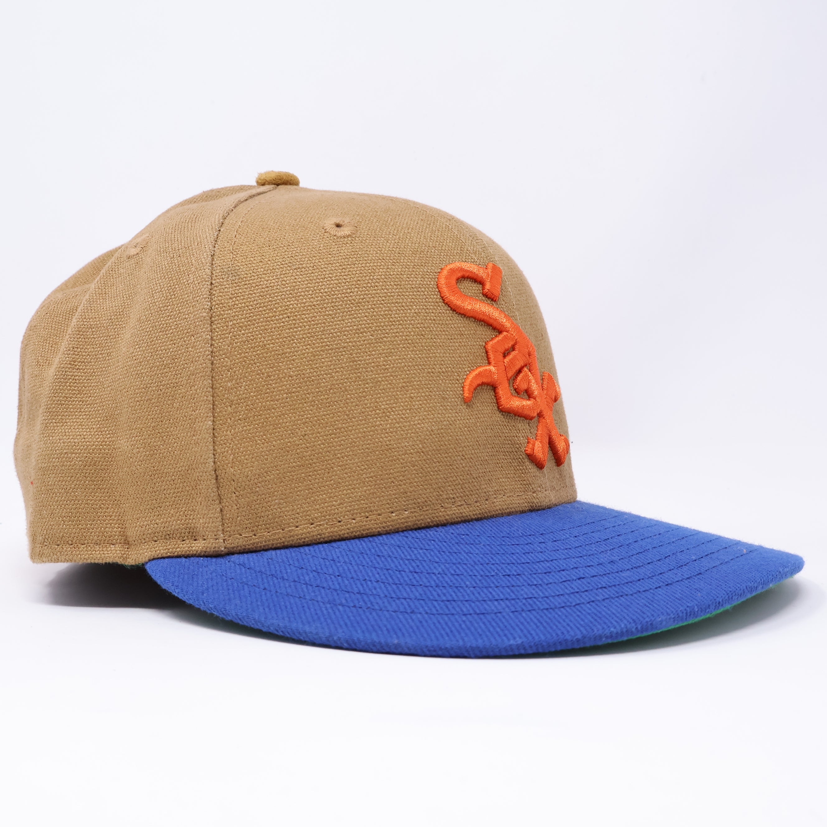 USED 3/8 Brown Chicago White Sox Simple Clean Dope 59fifty New Era Fitted Hat Cap