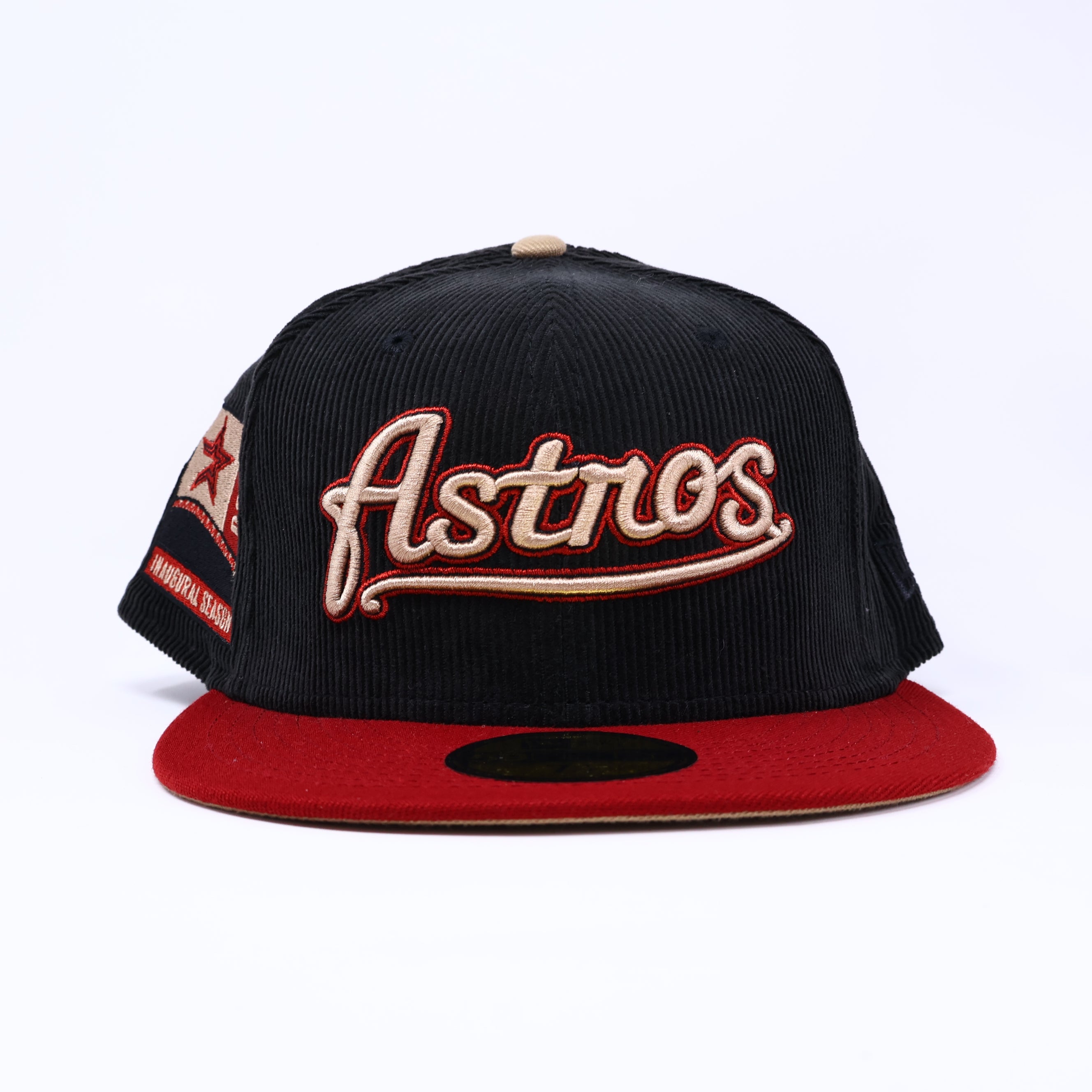 NEW 1/2 Black Houston Astros 2000 Inaugural Season 59FIFTY New Era Fitted Hat