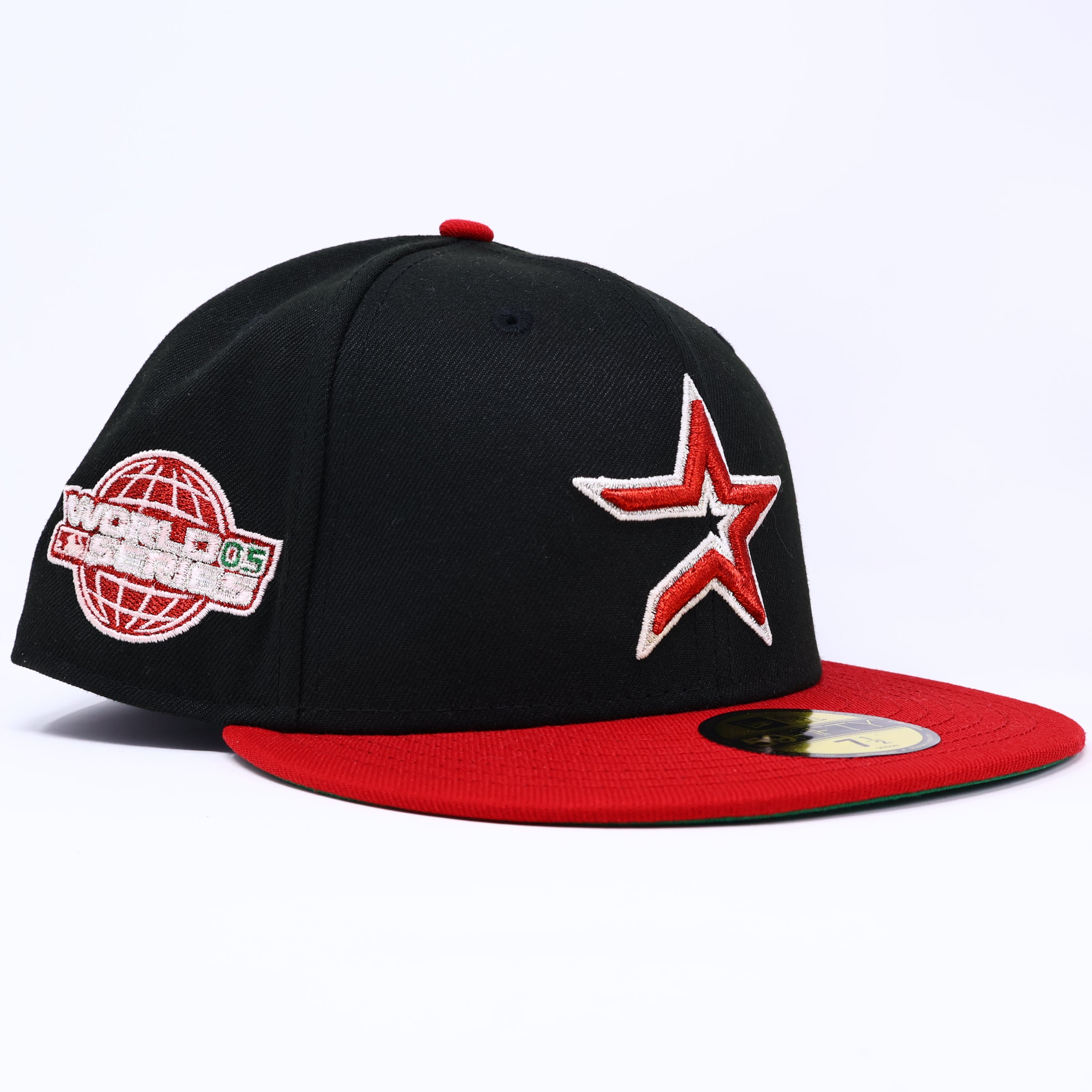 NWT 1/2 Black Houston Astros 2005 World Series 59fifty New Era Fitted Hat Cap