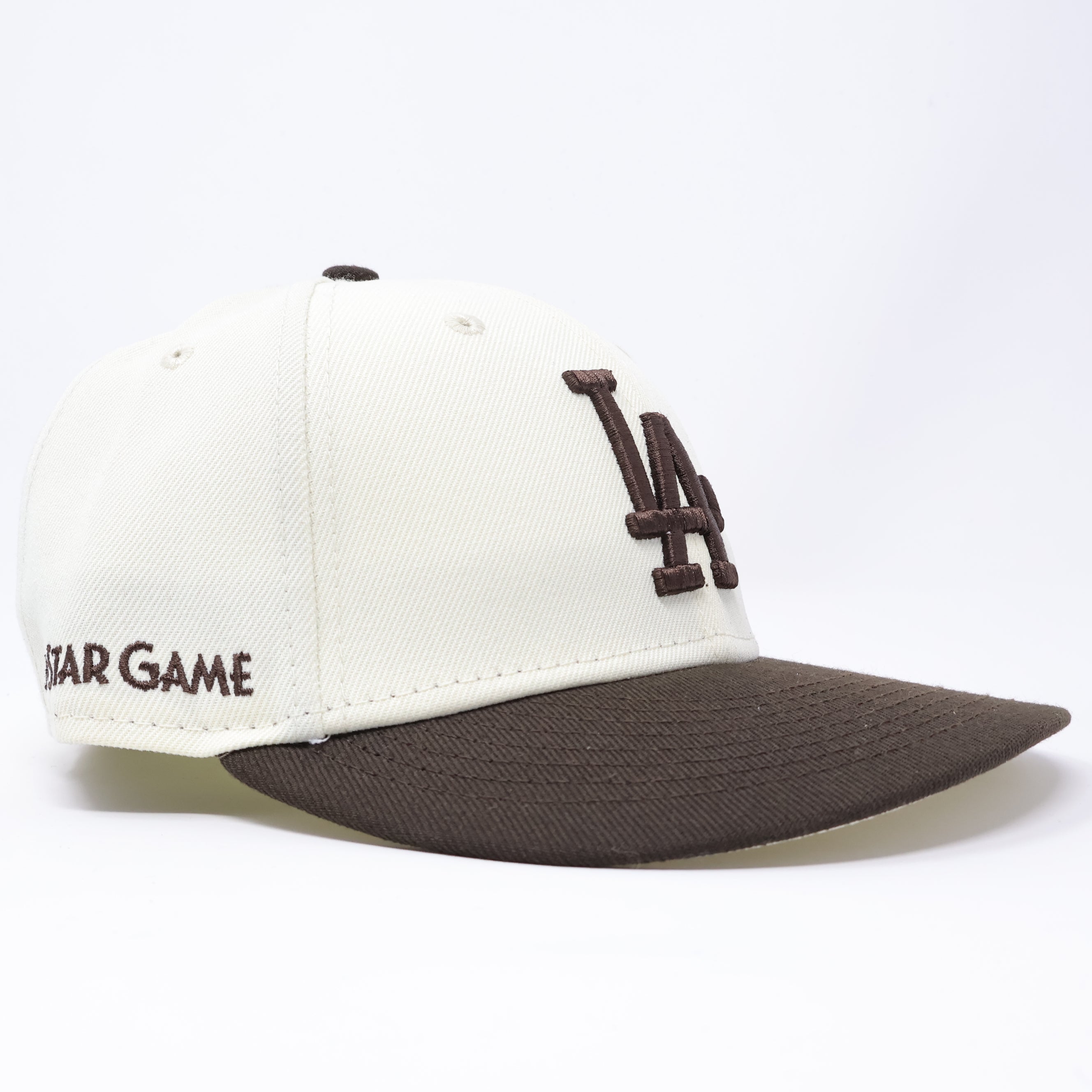 USED 3/8 Chrome Los Angeles Dodgers All-Star Game 59fifty New Era Fitted Hat Cap