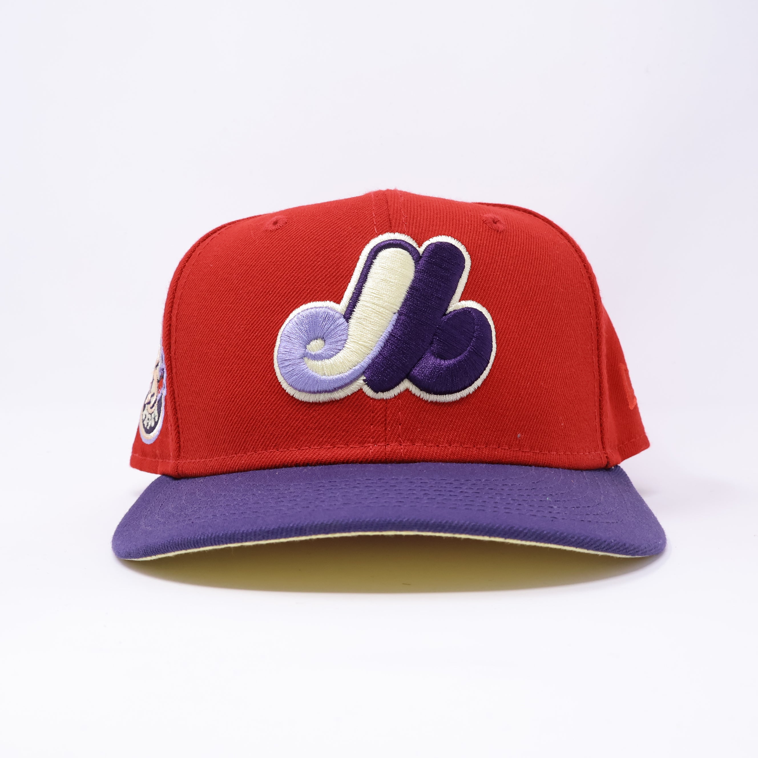 USED 3/8 Red Montreal Expos 25th Anniversary 59fifty New Era Fitted Hat Cap