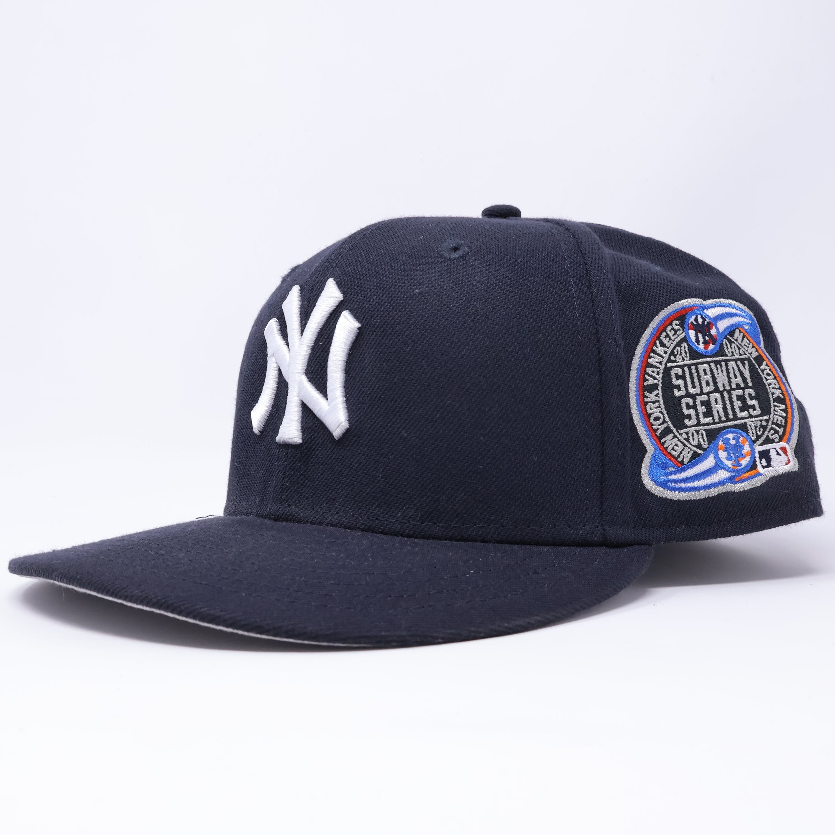 USED 3/8 Navy New York Yankees Subway Series 59fifty New Era Fitted Hat Cap
