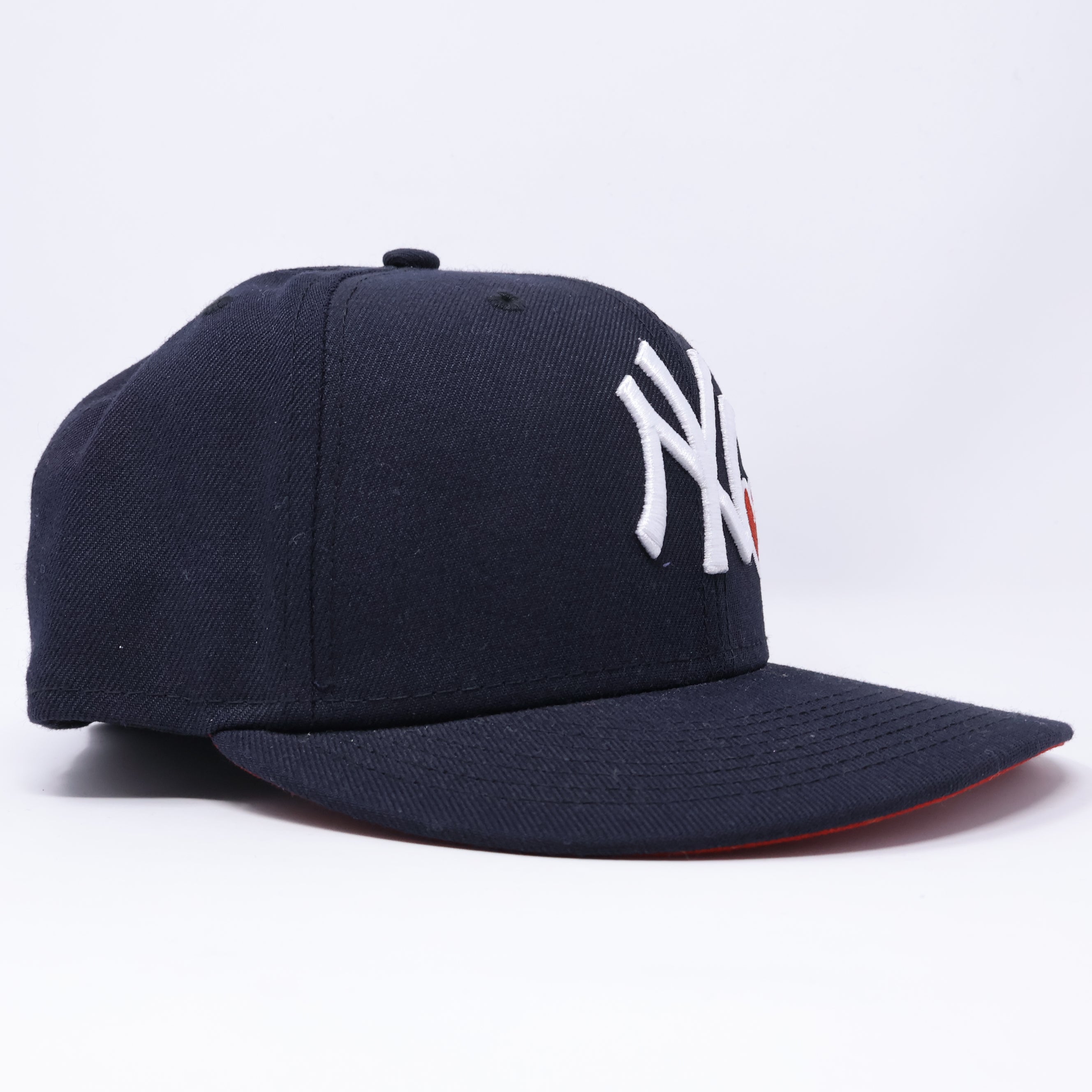 USED 3/8 Navy New York Yankees Heart Logo 59fifty New Era Fitted Hat Cap