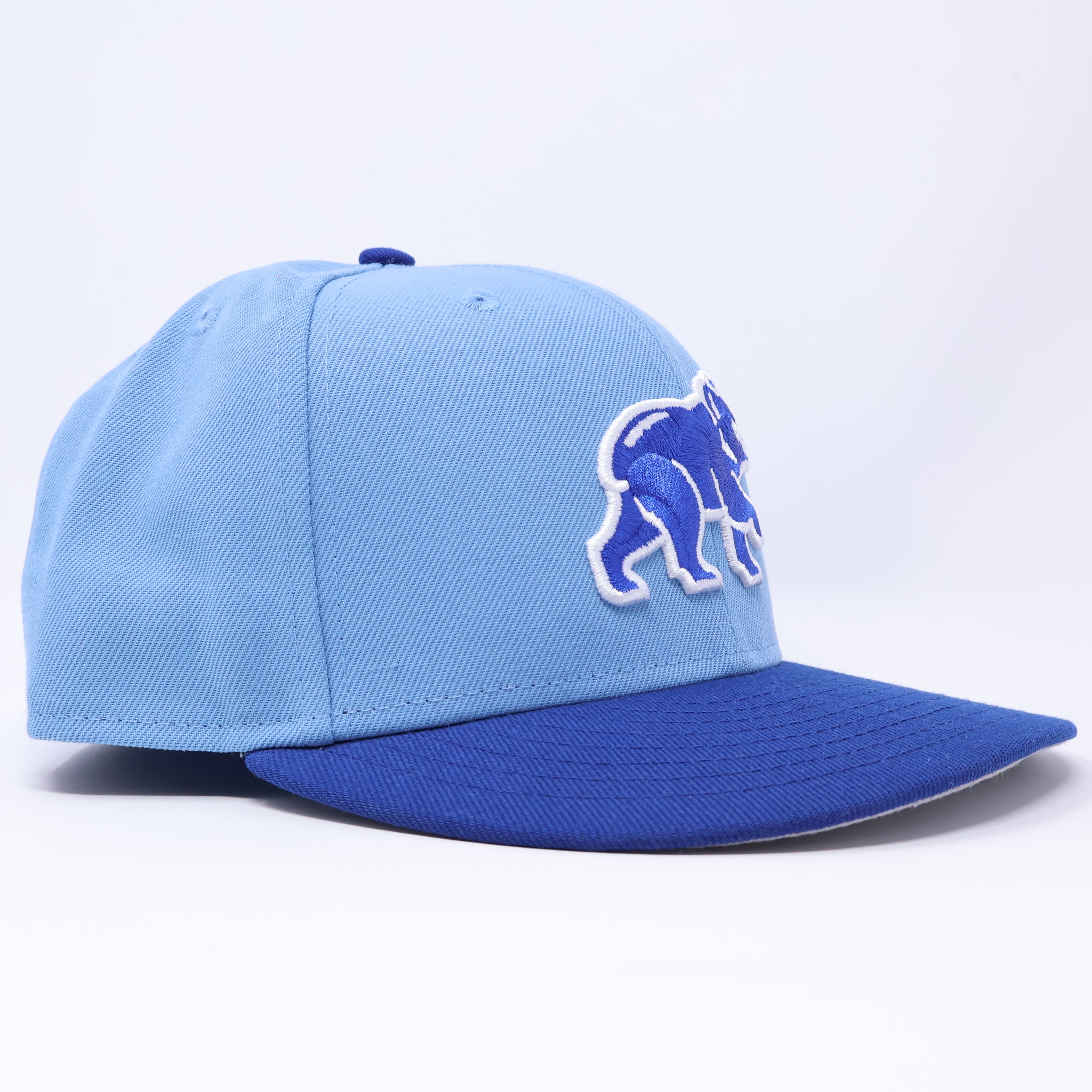 USED 3/8 Blue Chicago Cubs Simple Clean Dope 59fifty New Era Fitted Hat Cap