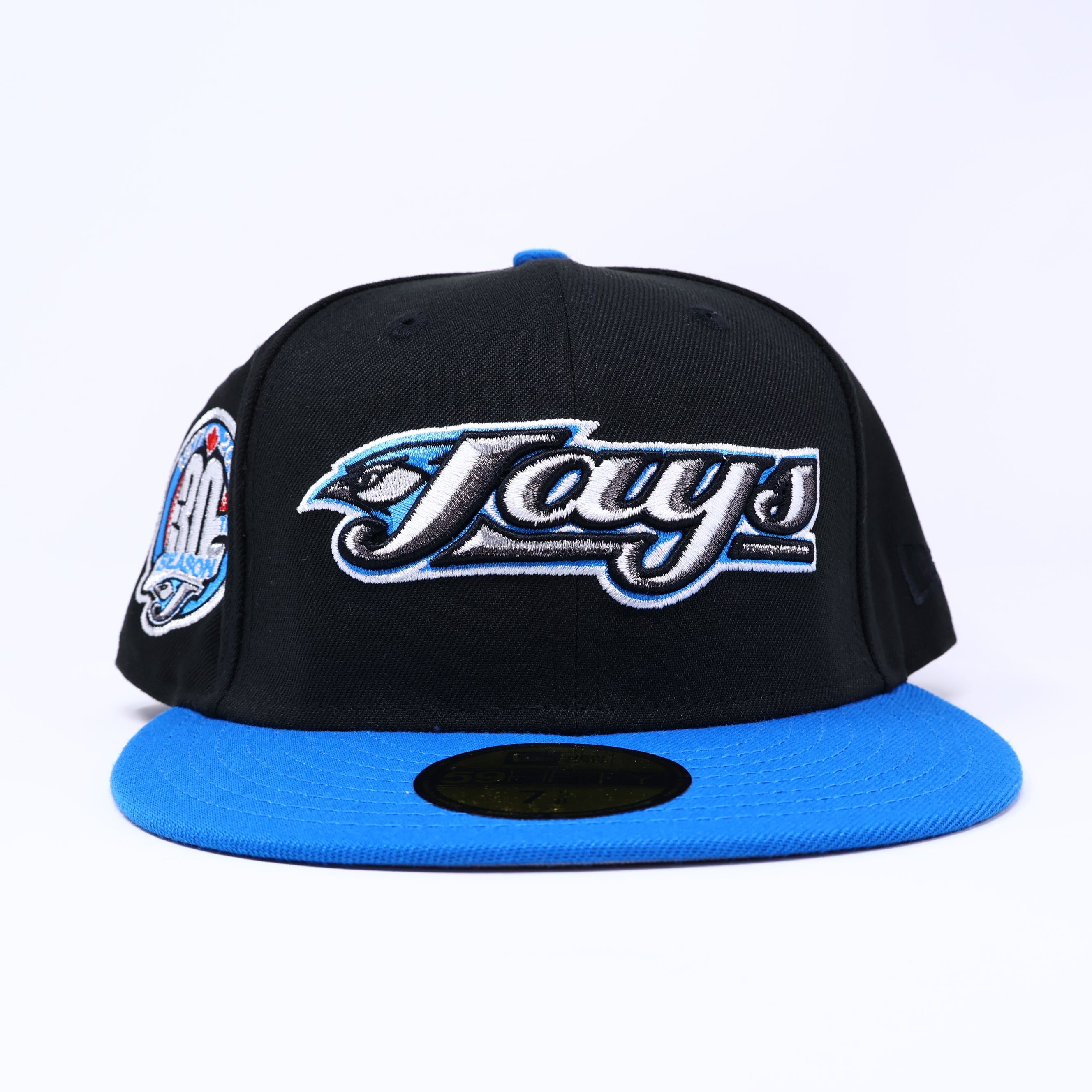 7 5/8 Hatclub Black Toronto Blue Jays 30th Season 1977 59fifty New Era Fitted Cap Hat