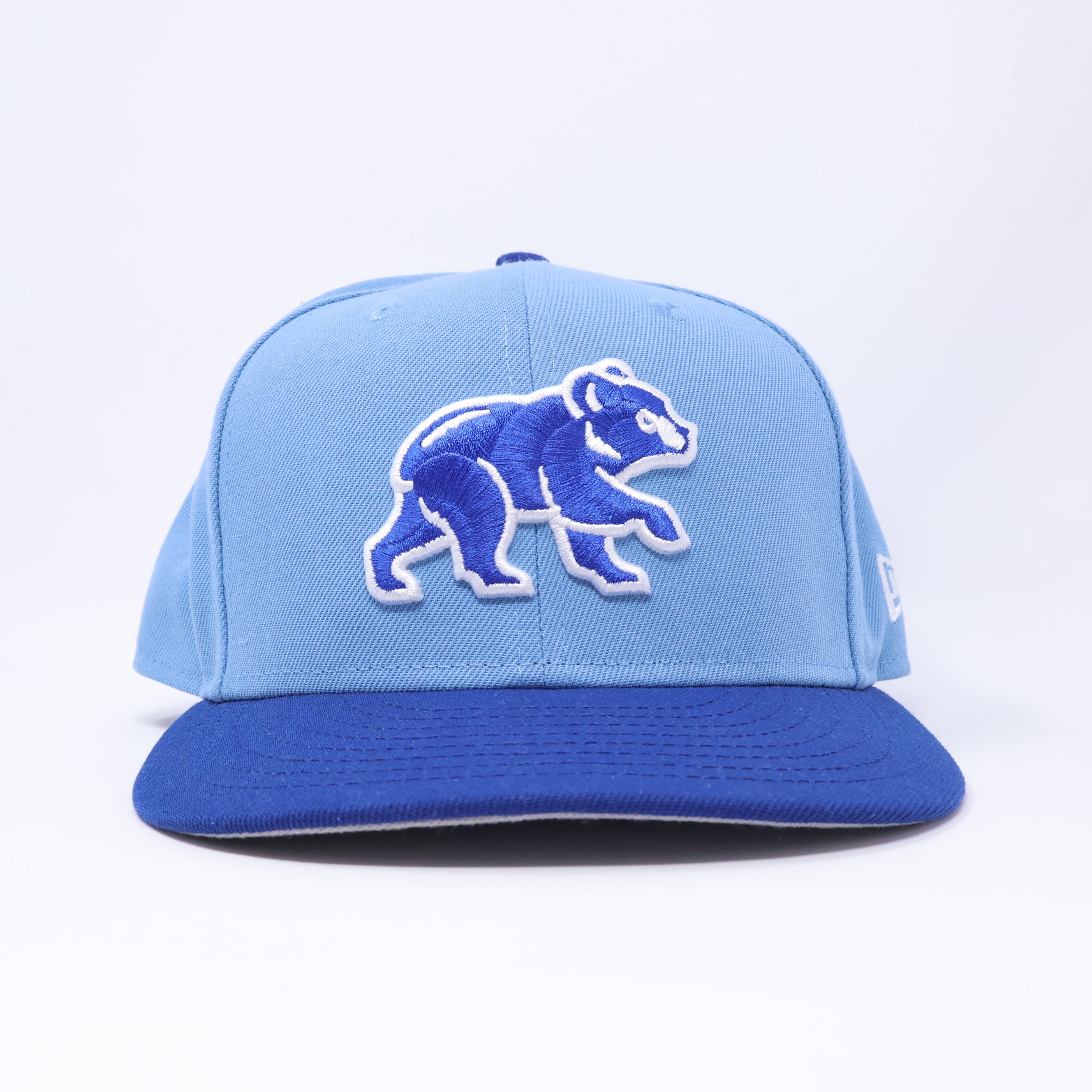 USED 3/8 Blue Chicago Cubs Simple Clean Dope 59fifty New Era Fitted Hat Cap