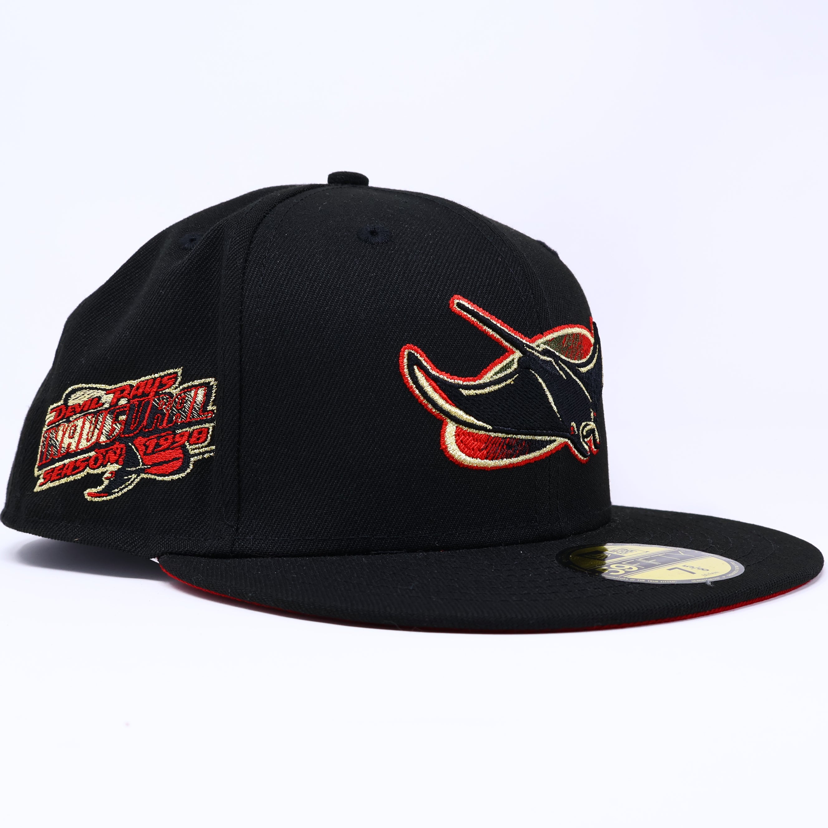 NEW Black Tampa Devil Rays Bays Season 1998 59fifty New Era Fitted Hat Cap