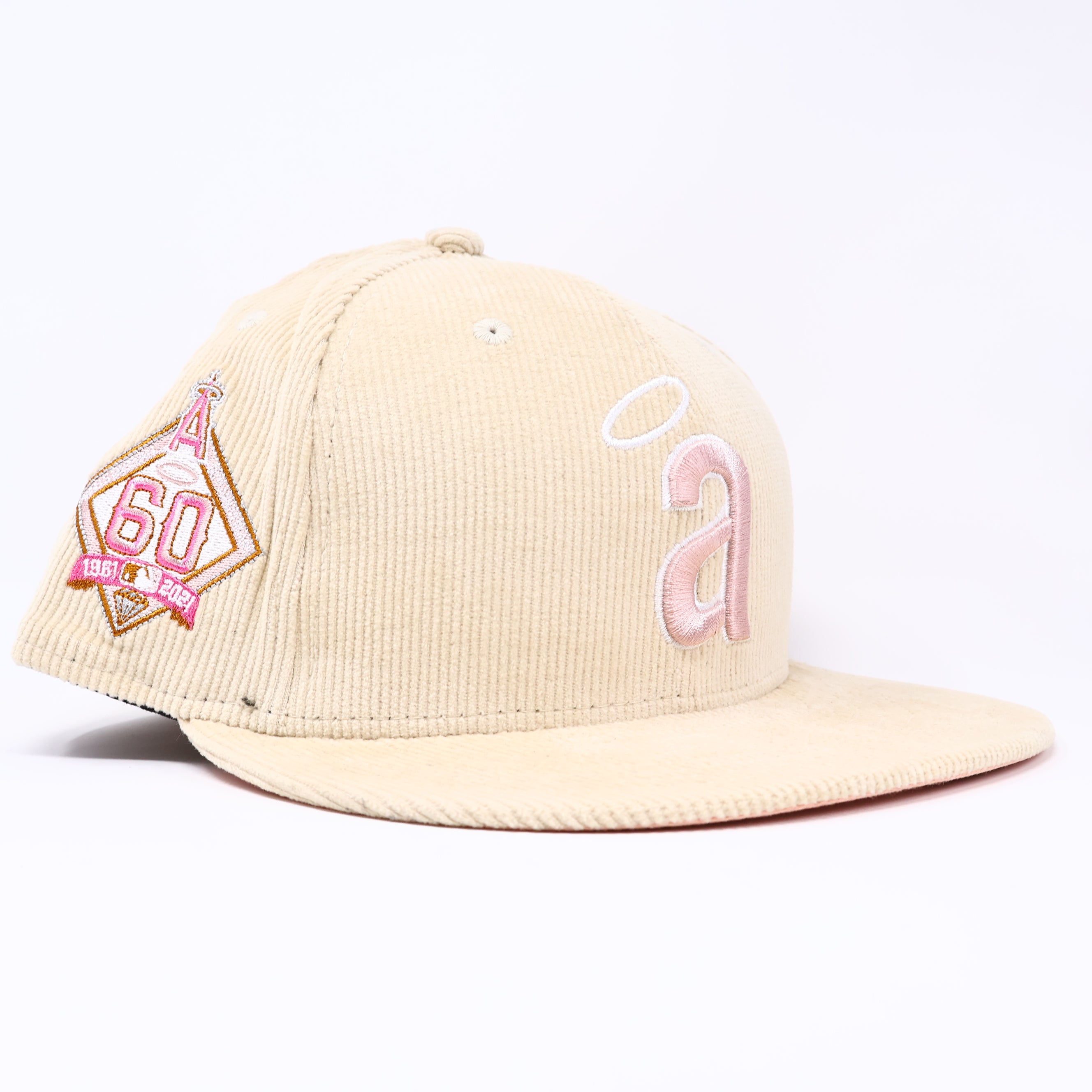 NWT 1/4 Chrome Los Angeles Angels 60th Anniversary 59fifty New Era Fitted Hat Cap