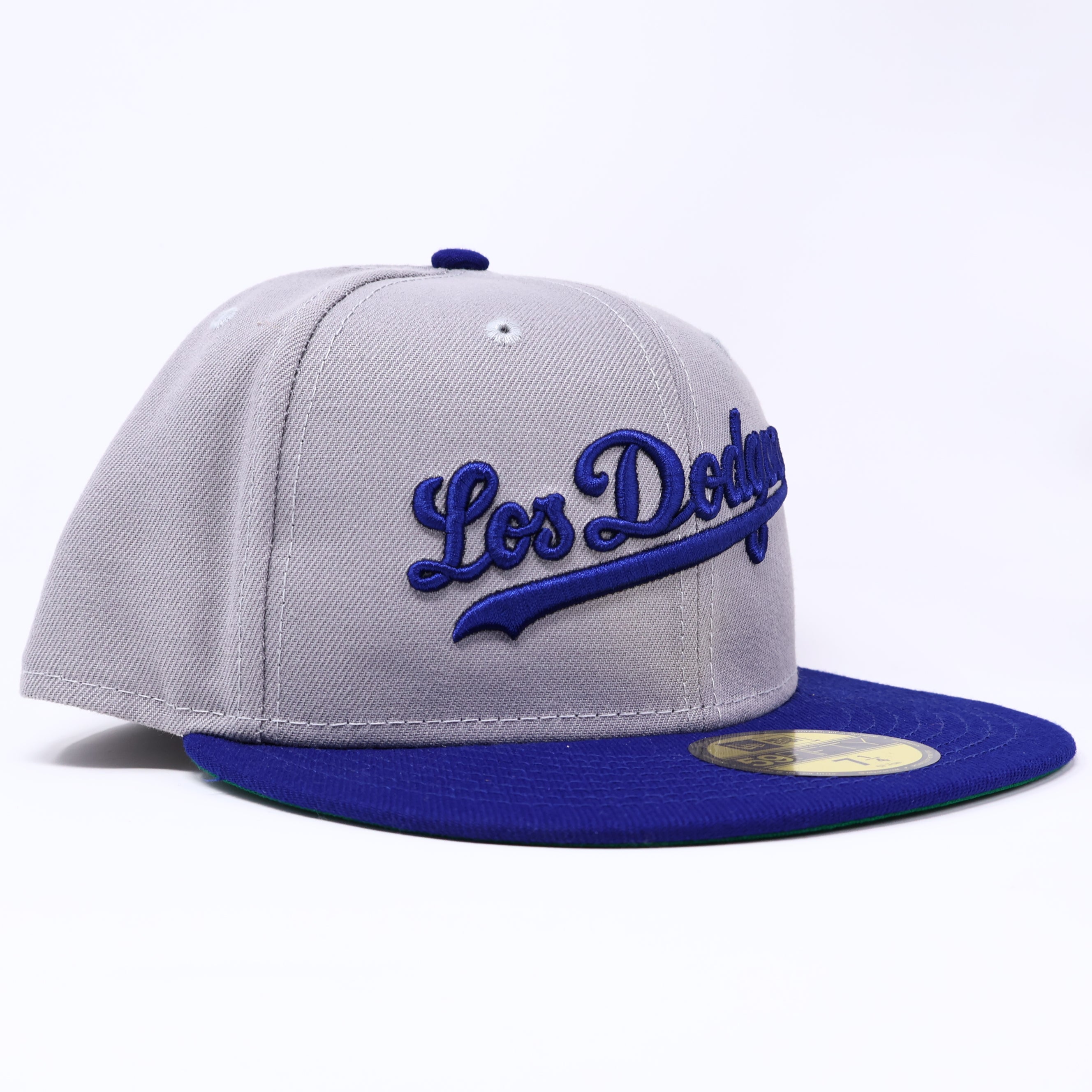NWT 1/4 Gray Los Angeles Dodgers Simple Clean Dope 59fifty New Era Fitted Hat Cap