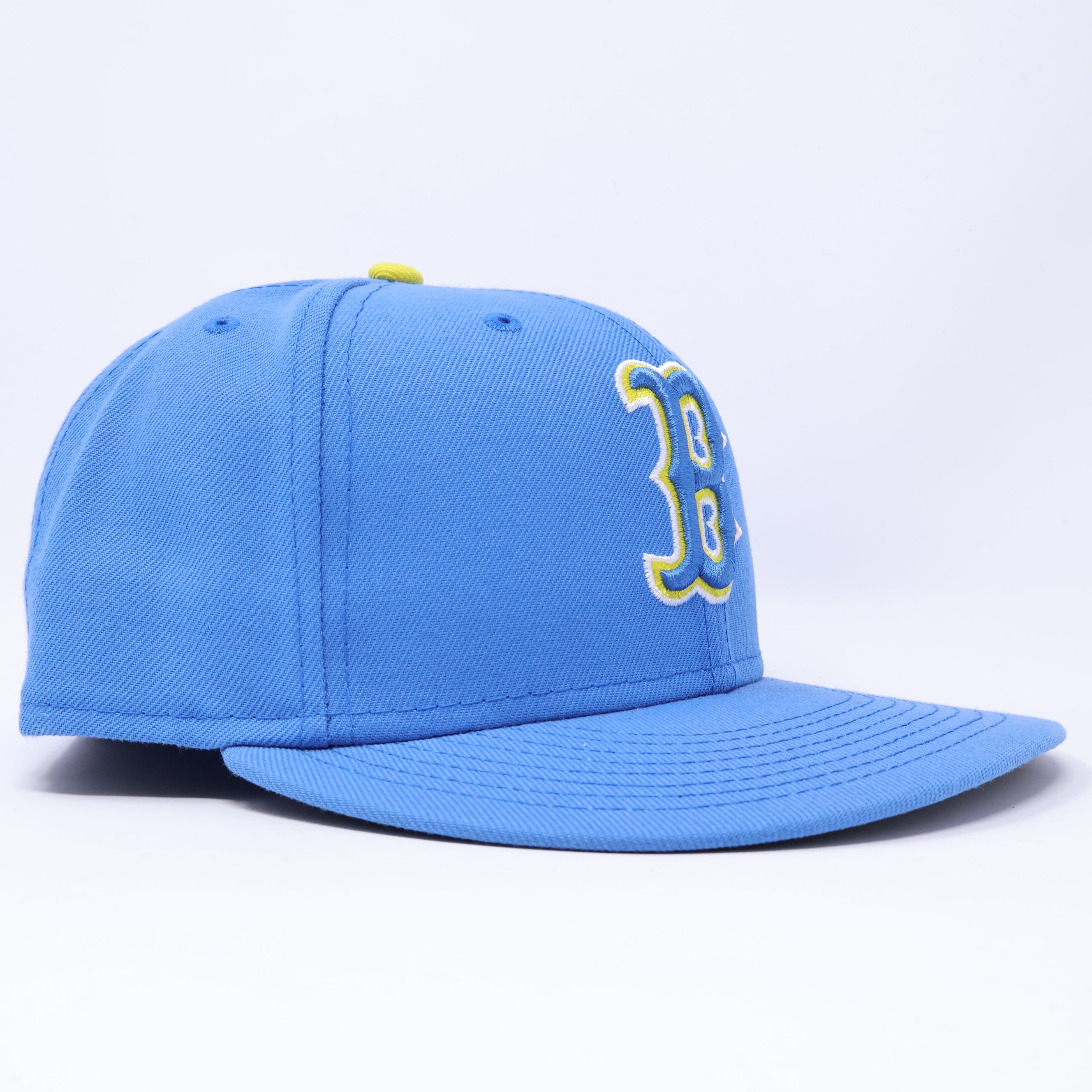 USED 3/8 Blue Boston Red Sox Simple Clean Dope 59fifty New Era Fitted Hat Cap