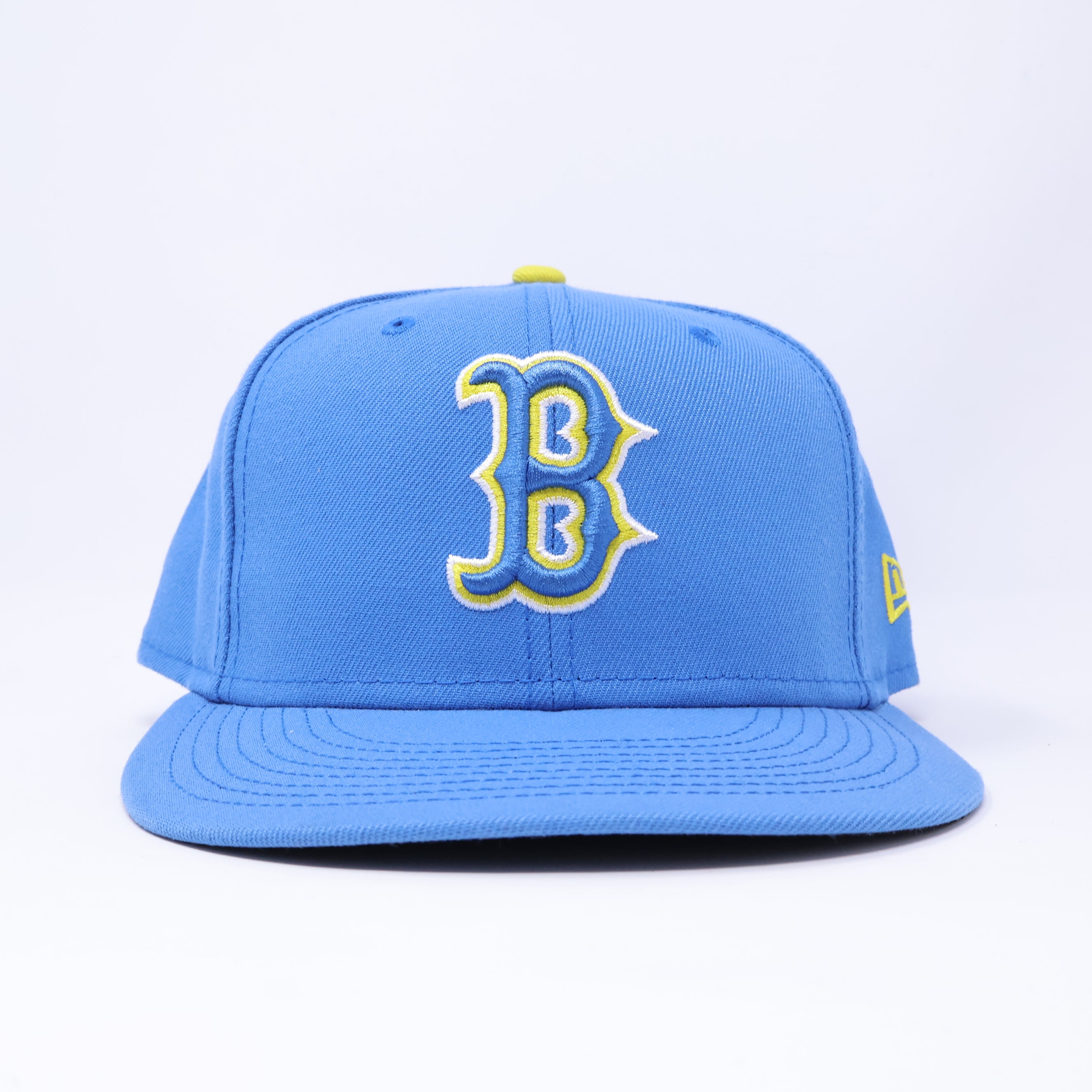 USED 3/8 Blue Boston Red Sox Simple Clean Dope 59fifty New Era Fitted Hat Cap