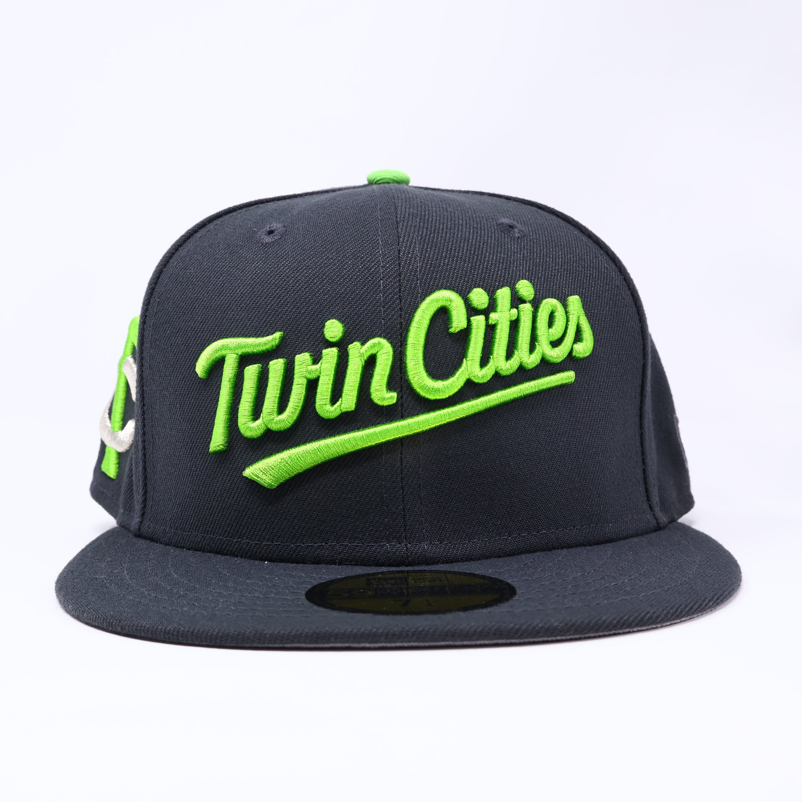 NWT 1/4 Gray Minnesota Twins Cities TC Logo 59fifty New Era Fitted Hat Cap