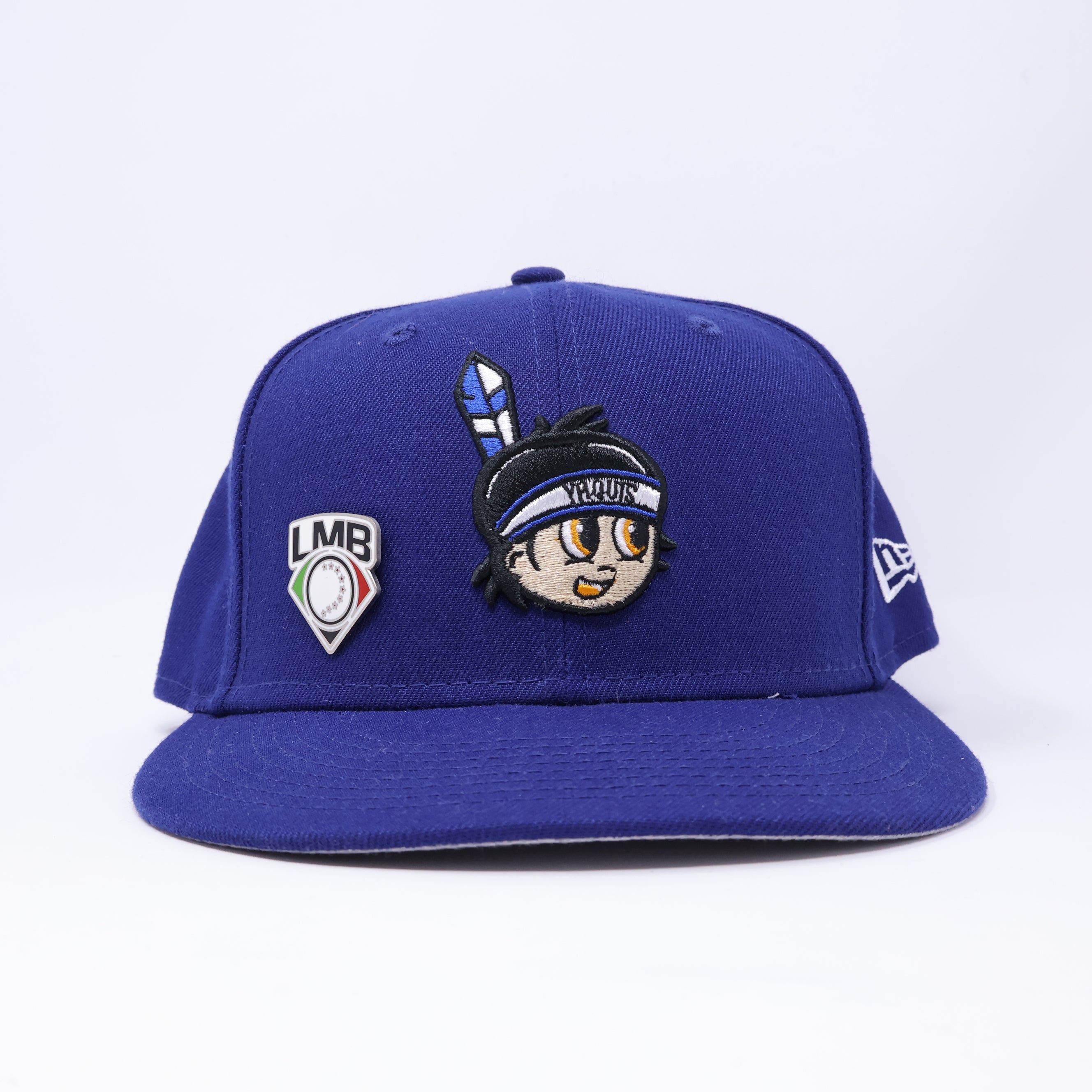 USED 3/8 Blue Mexico WBC Yaquis de Obregon LaMP 59fifty New Era Fitted Hat Cap