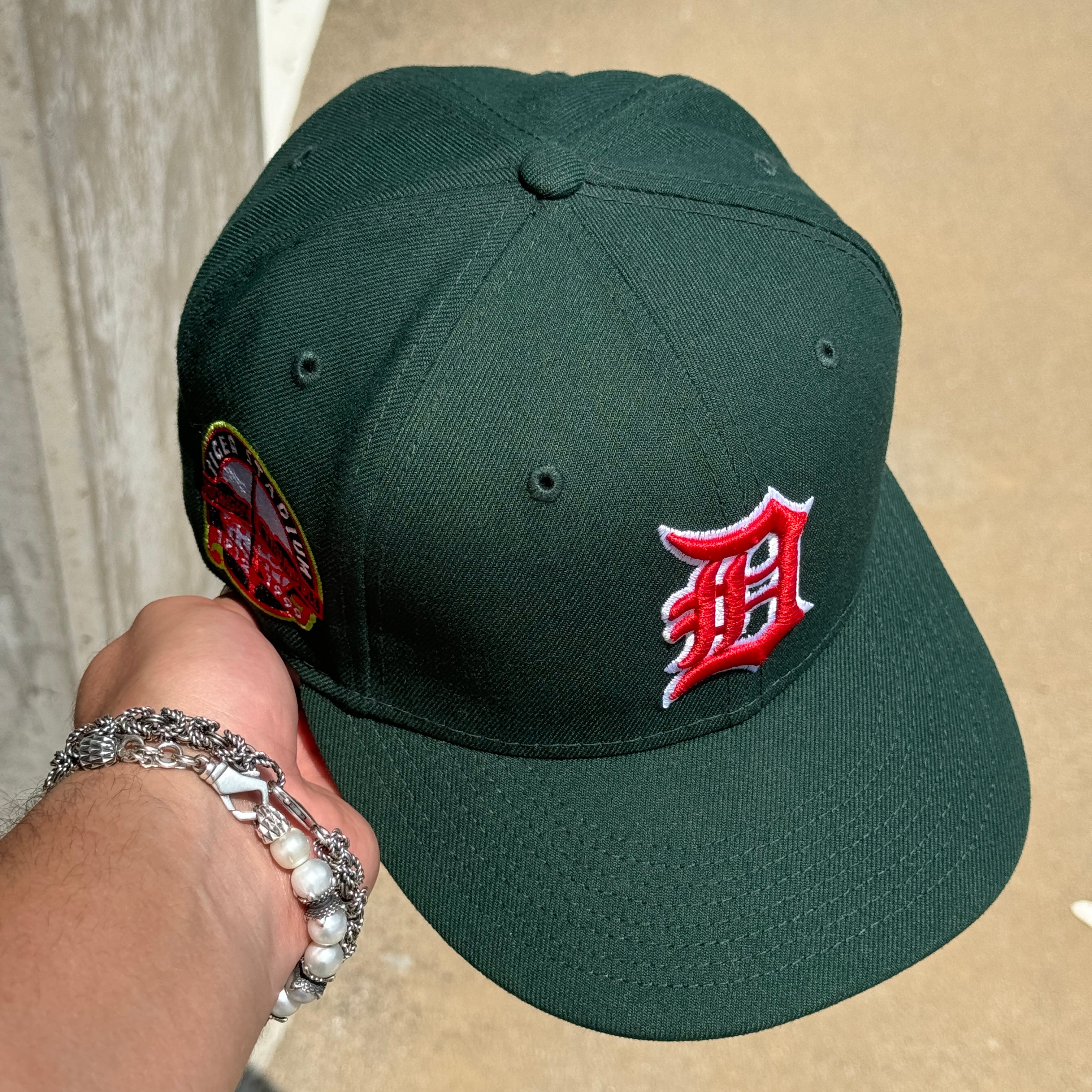 USED 1/4 Green Detroit Tigers Stadium 1912 59fifty New Era Fitted Hat Cap